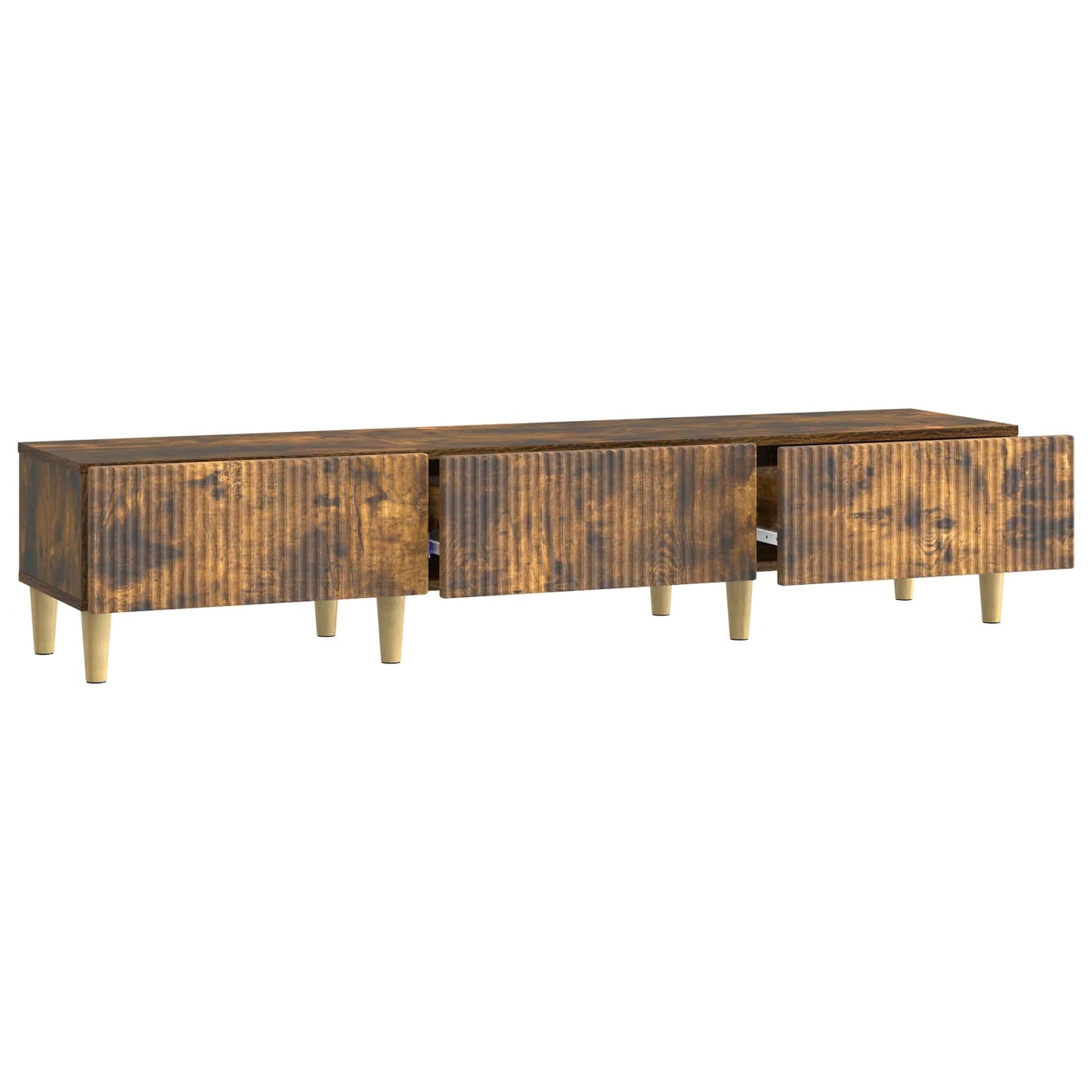TV Cabinet Smoked Oak 147 x 34.5 x 30 cm Engineered Wood