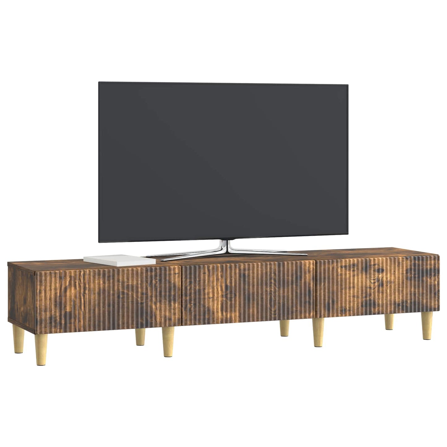TV Cabinet Smoked Oak 147 x 34.5 x 30 cm Engineered Wood