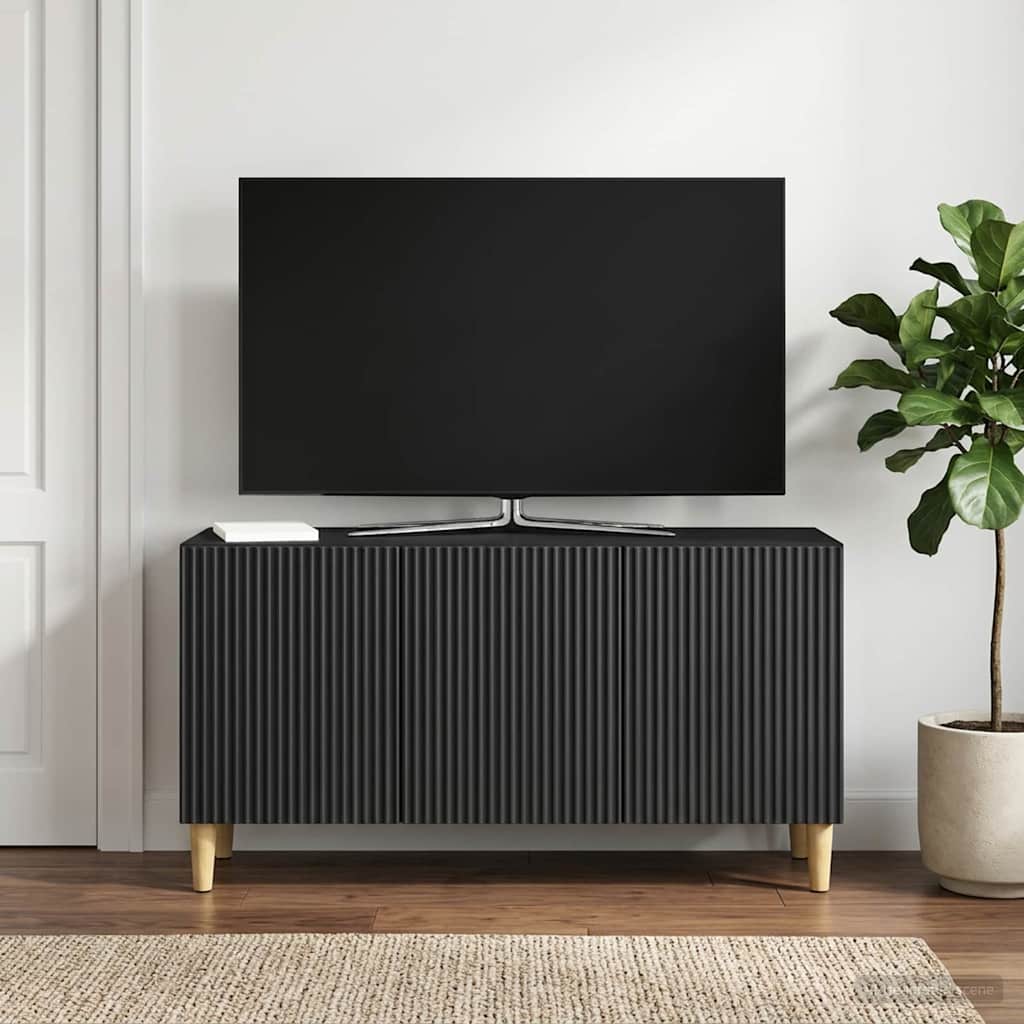 TV Cabinet Black 99 x 34.5 x 50 cm Engineered Wood