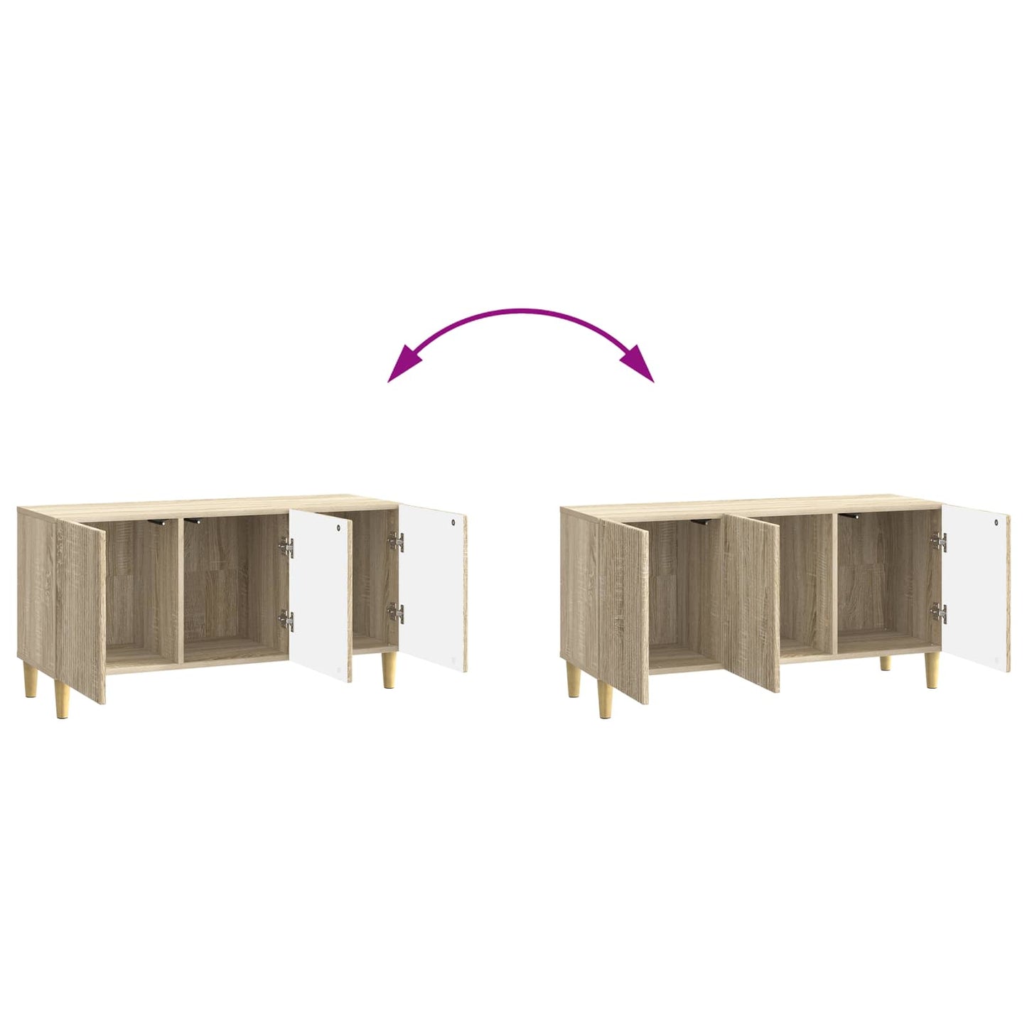 TV Cabinet Sonoma Oak 99 x 34.5 x 50 cm Engineered Wood