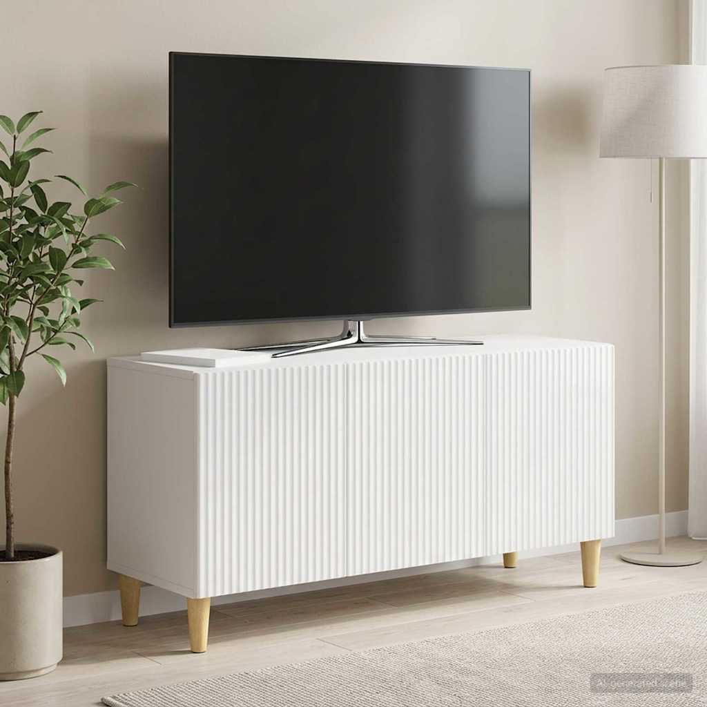 TV Cabinet High Gloss White 99 x 34.5 x 50 cm Engineered Wood