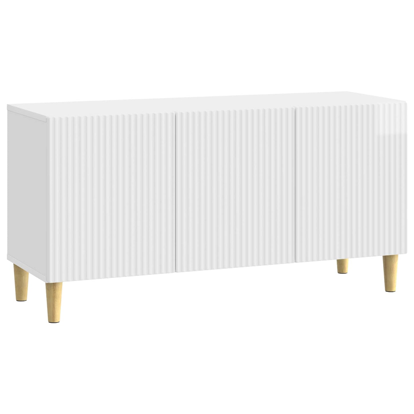 TV Cabinet High Gloss White 99 x 34.5 x 50 cm Engineered Wood