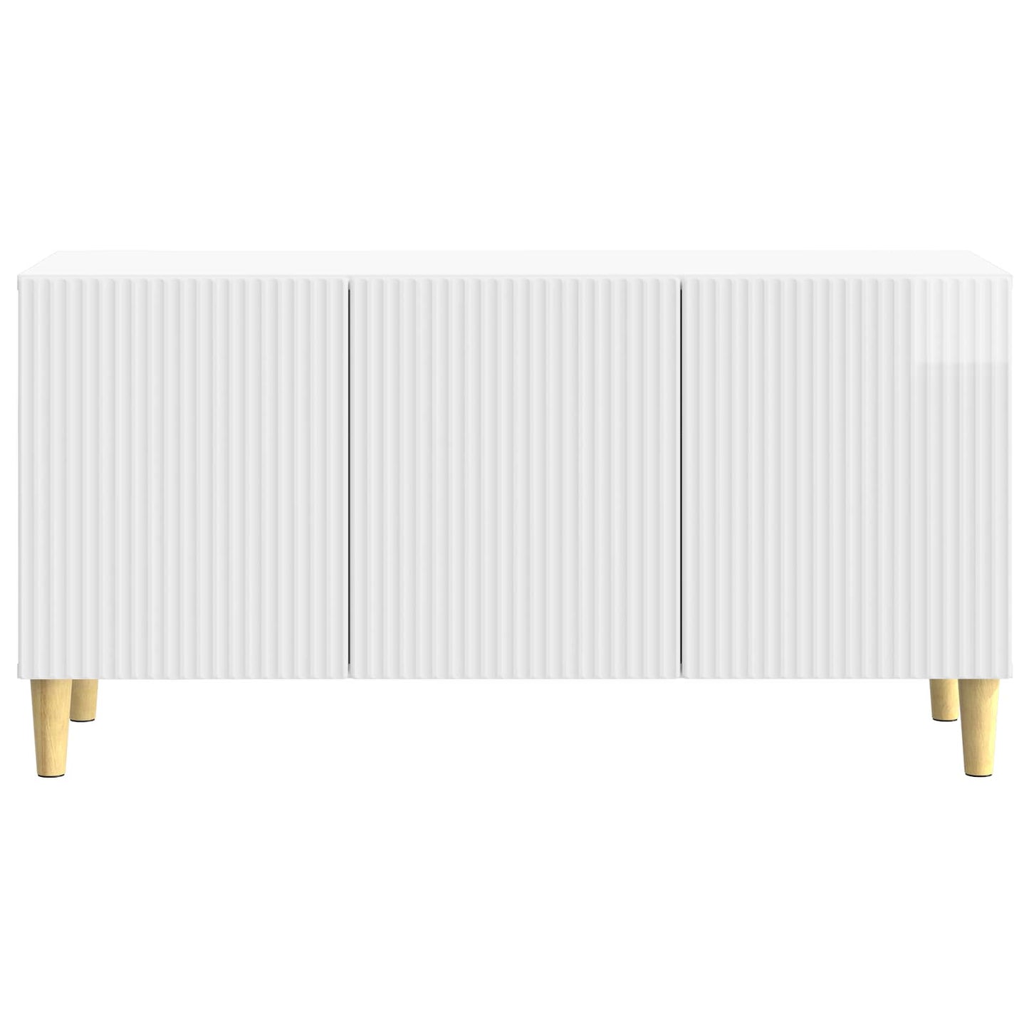 TV Cabinet High Gloss White 99 x 34.5 x 50 cm Engineered Wood