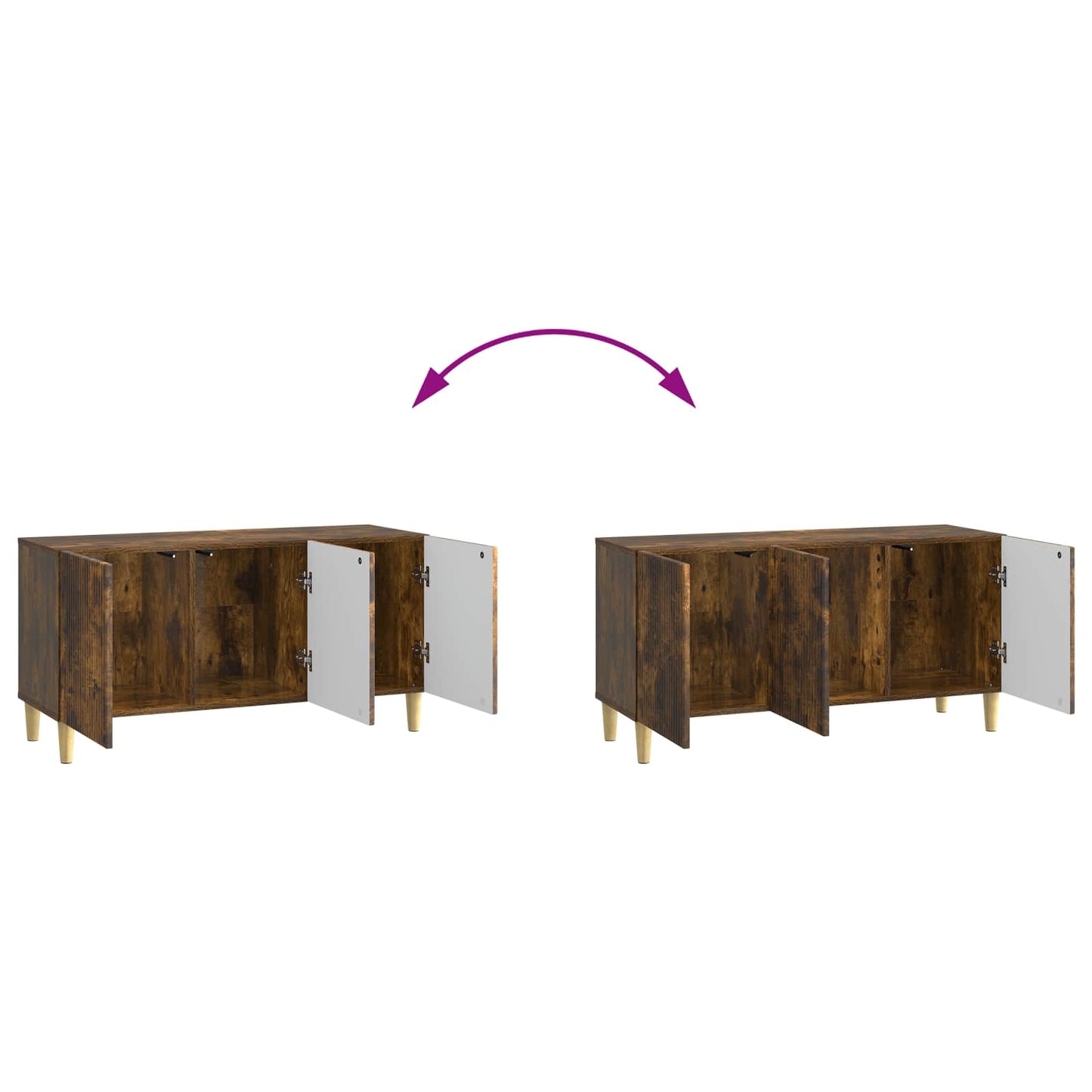 TV Cabinet Smoked Oak 99 x 34.5 x 50 cm Engineered Wood