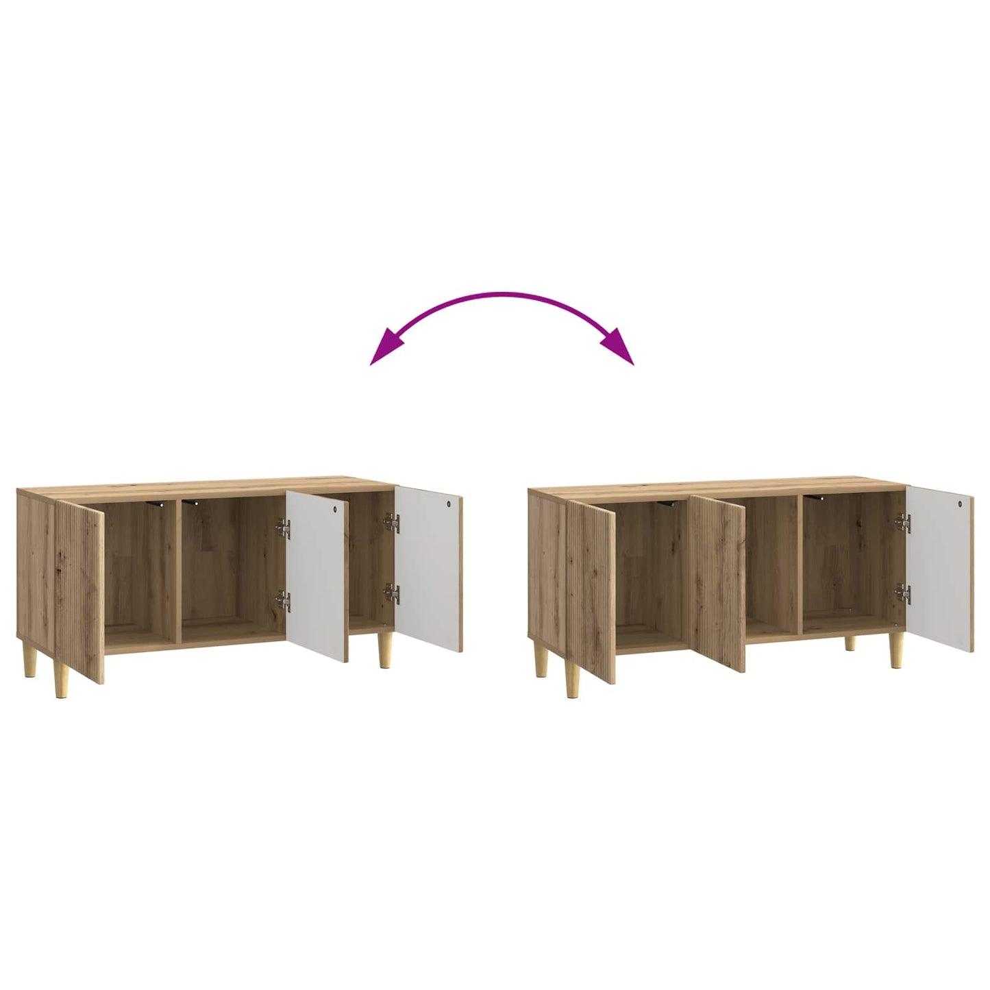 TV Cabinet Artisan Oak 99 x 34.5 x 50 cm Engineered Wood