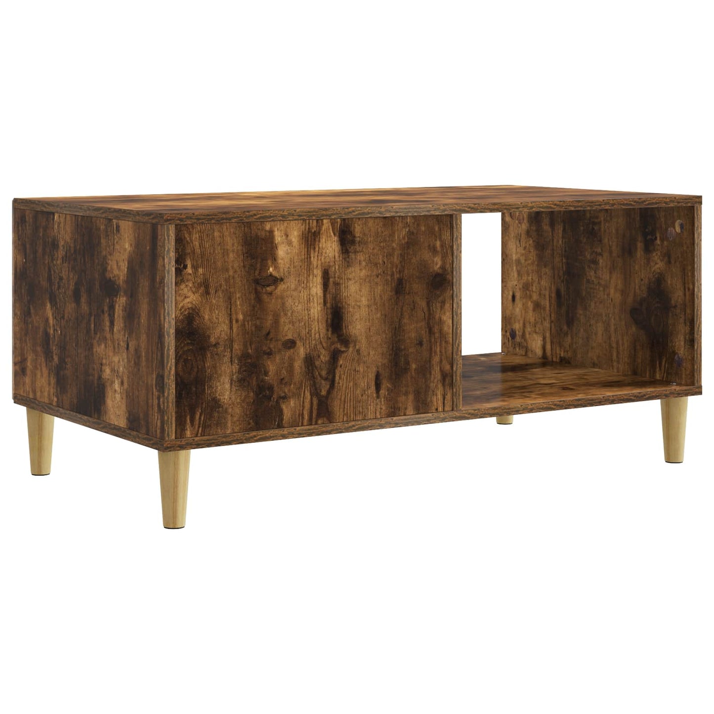 Coffee Table Smoked Oak 90 x 50 x 40 cm Engineered Wood