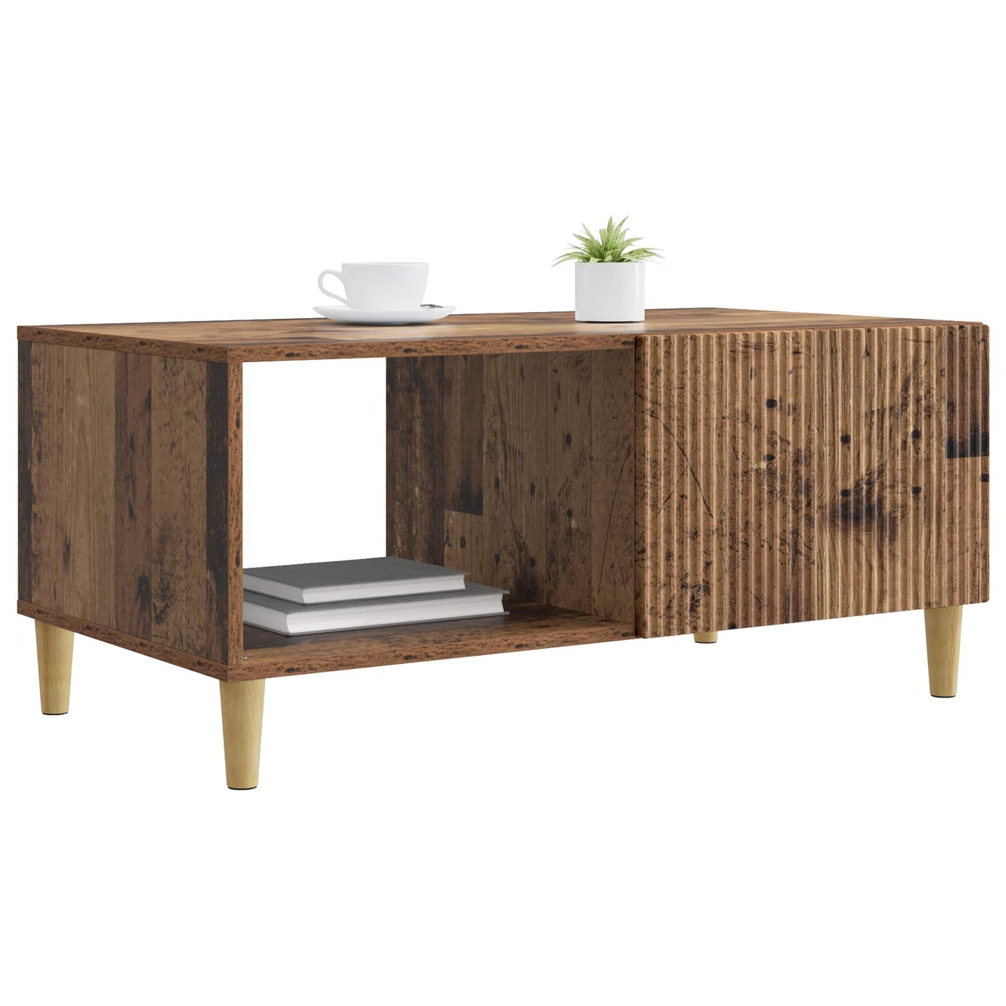 Coffee Table Old Wood 90 x 50 x 40 cm Engineered Wood