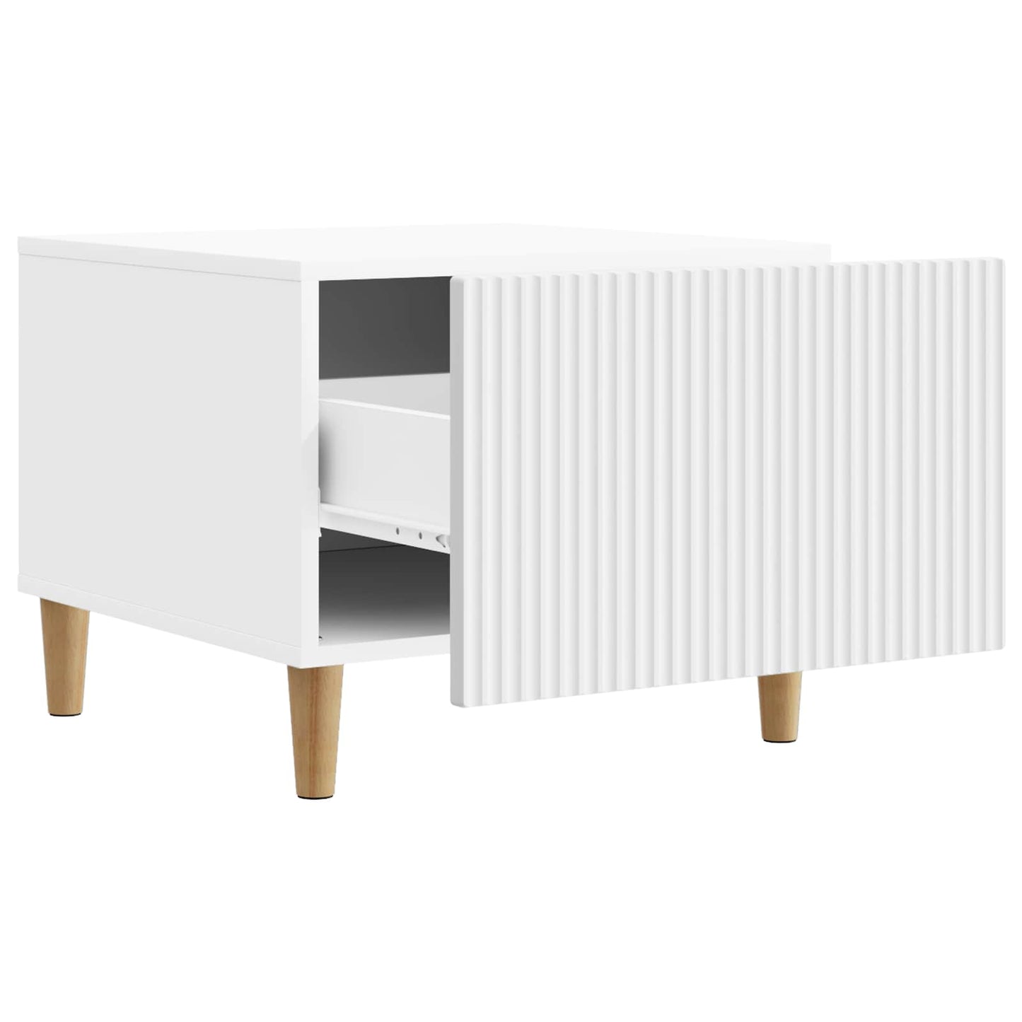 Coffee Table with Drawer White 49 x 50 x 40 cm Engineered Wood