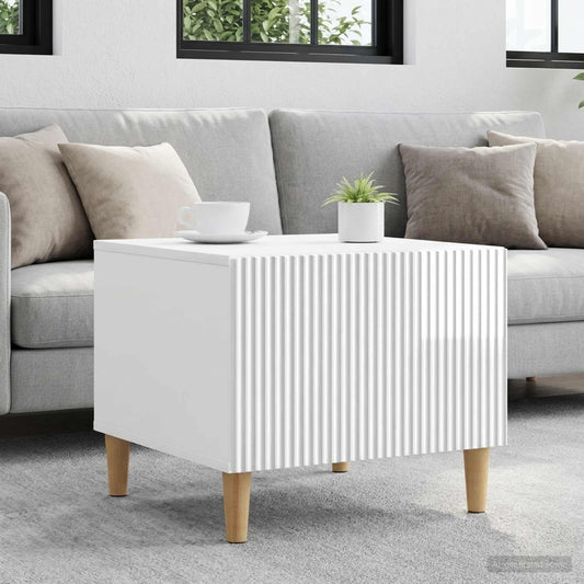 Coffee Table High Gloss White 49 x 50 x 40 cm Engineered Wood