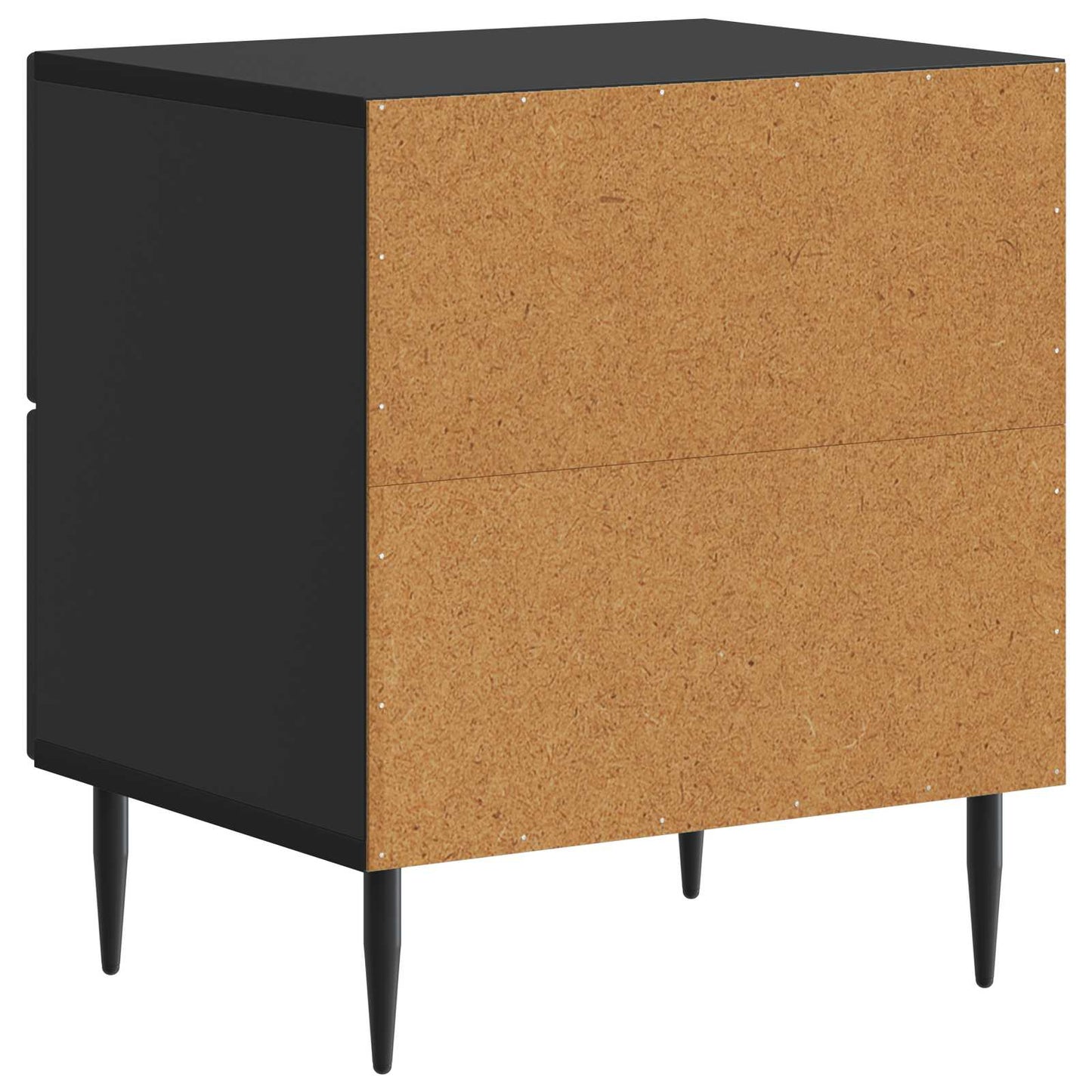 Bedside Cabinet 2 pcs Black 43 x 34.5 x 47.5 cm Engineered Wood