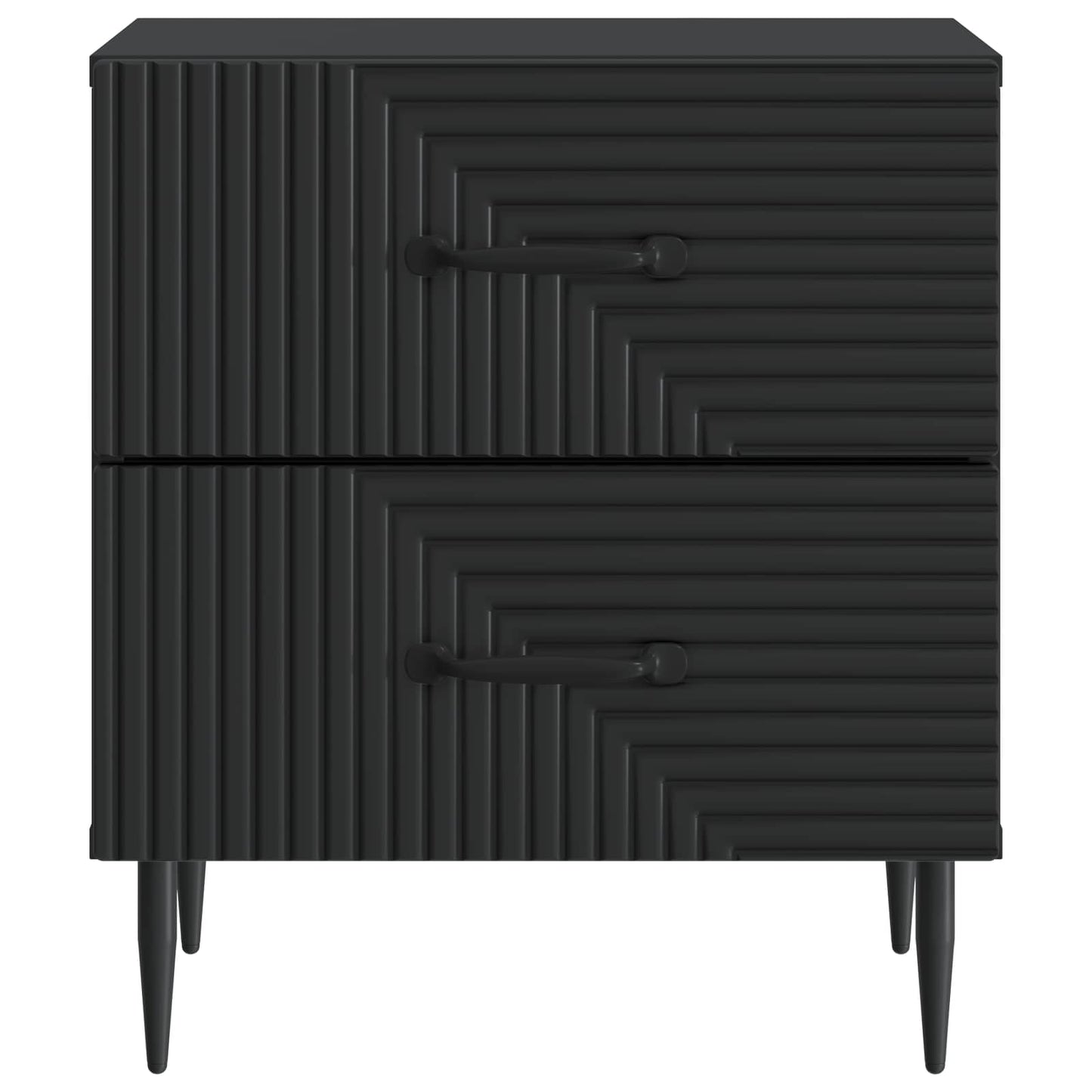 Bedside Cabinet 2 pcs Black 43 x 34.5 x 47.5 cm Engineered Wood