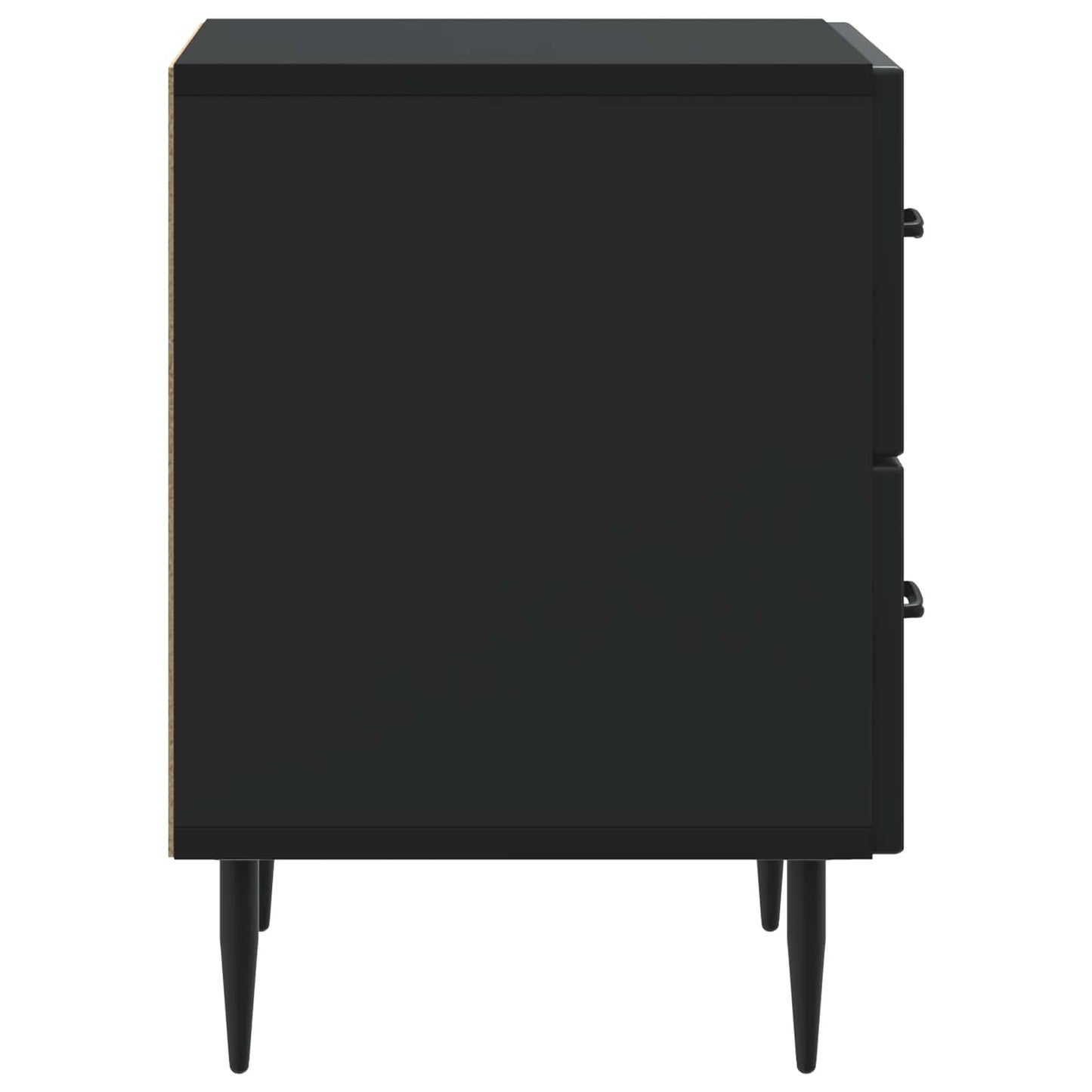 Bedside Cabinet 2 pcs Black 43 x 34.5 x 47.5 cm Engineered Wood