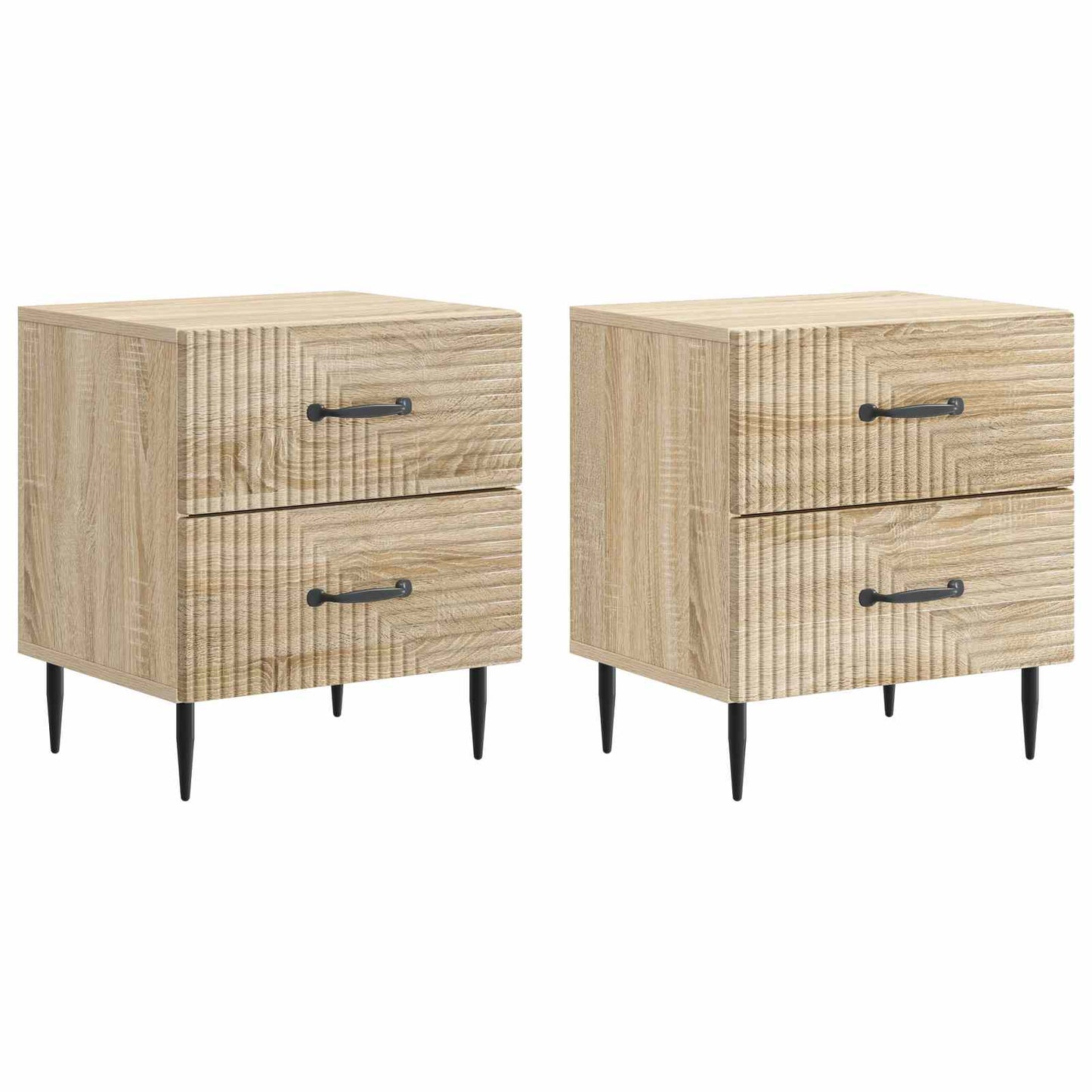 Bedside Cabinet 2 pcs Sonoma Oak 43 x 34.5 x 47.5 cm