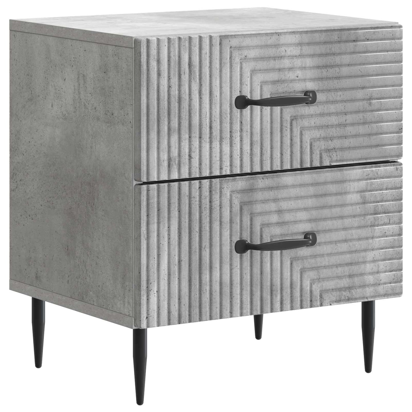 Bedside Cabinet with Drawer Concrete Grey 43 x 34.5 x 47.5 cm