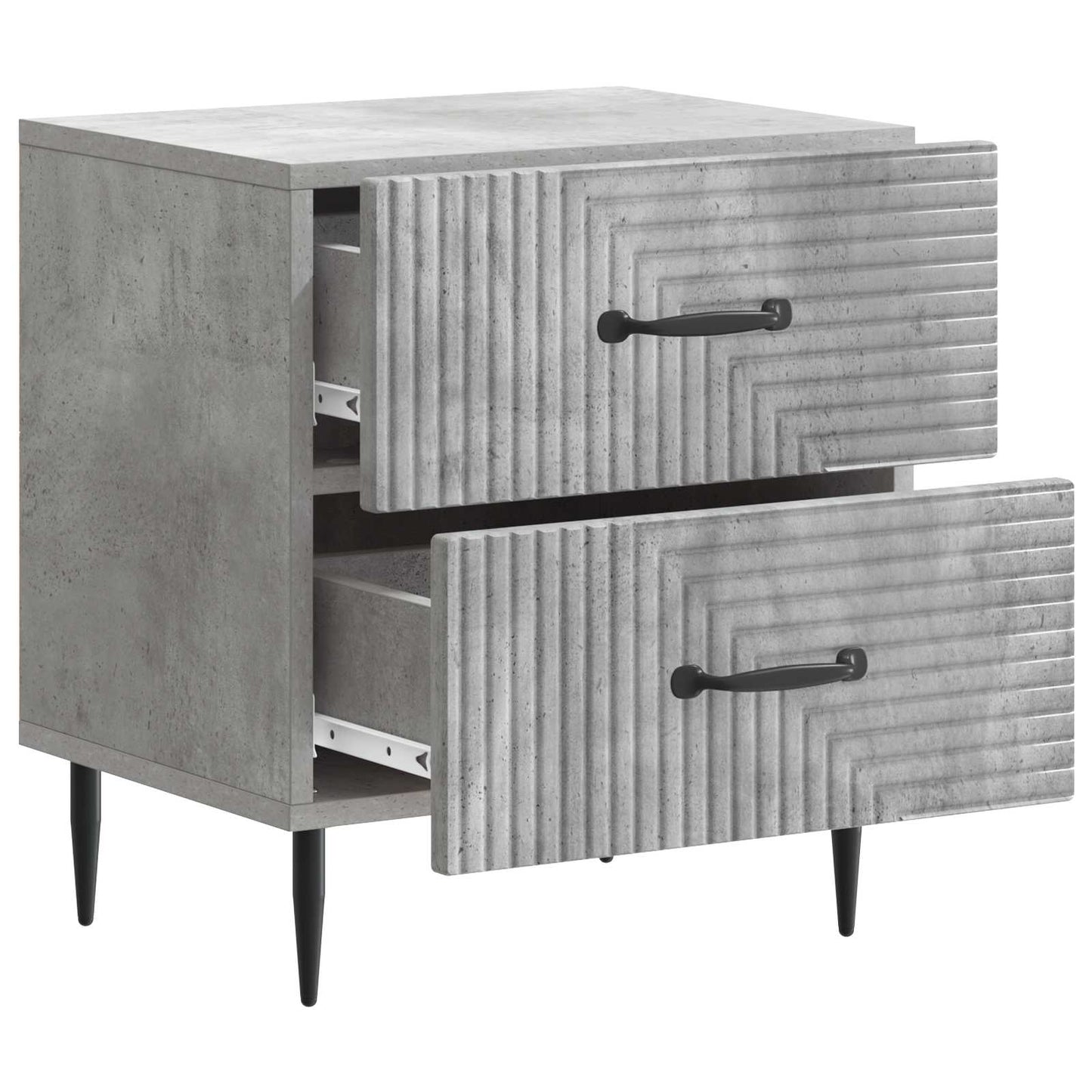 Bedside Cabinet with Drawer Concrete Grey 43 x 34.5 x 47.5 cm