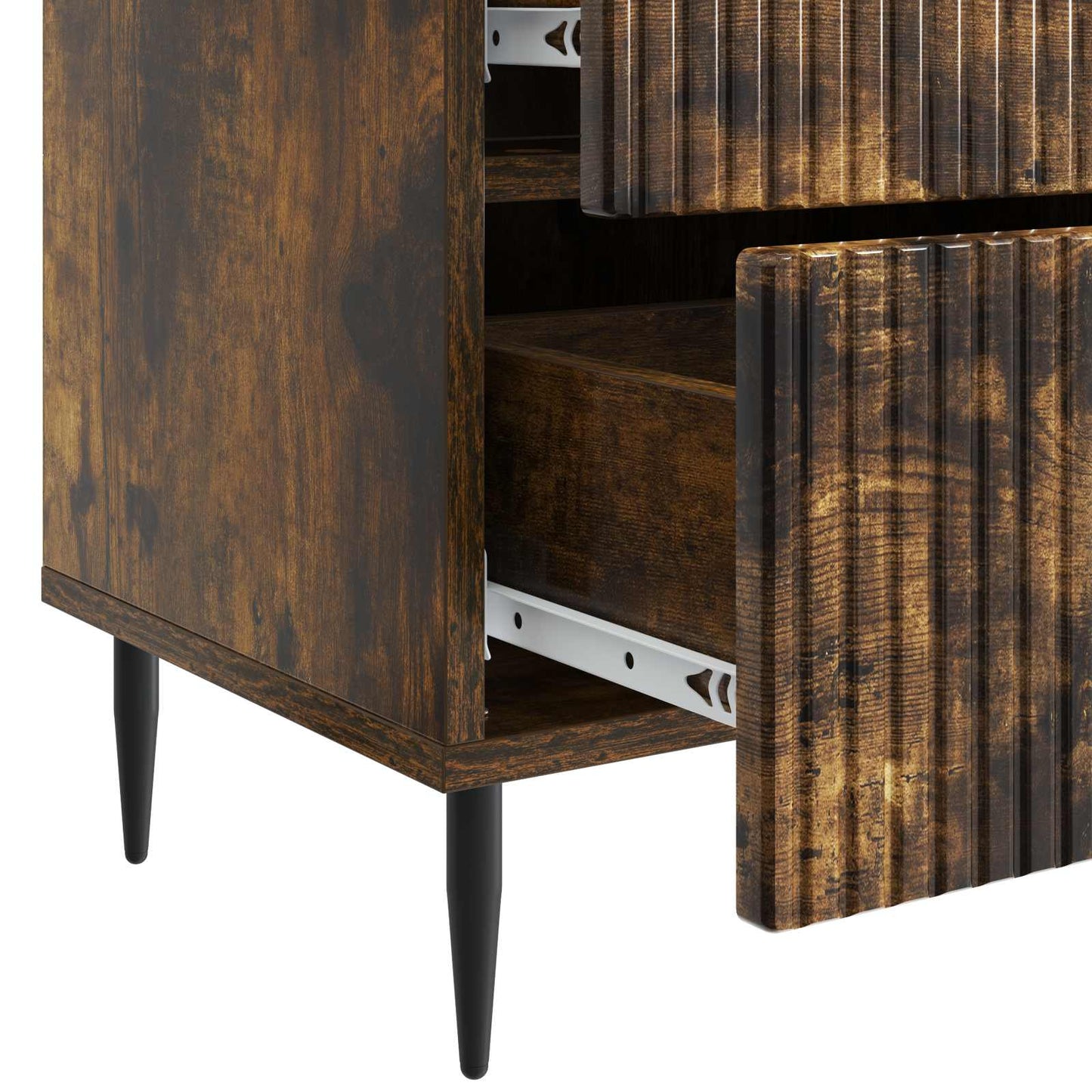 Bedside Cabinet 2 pcs Smoked Oak 43 x 34.5 x 47.5 cm