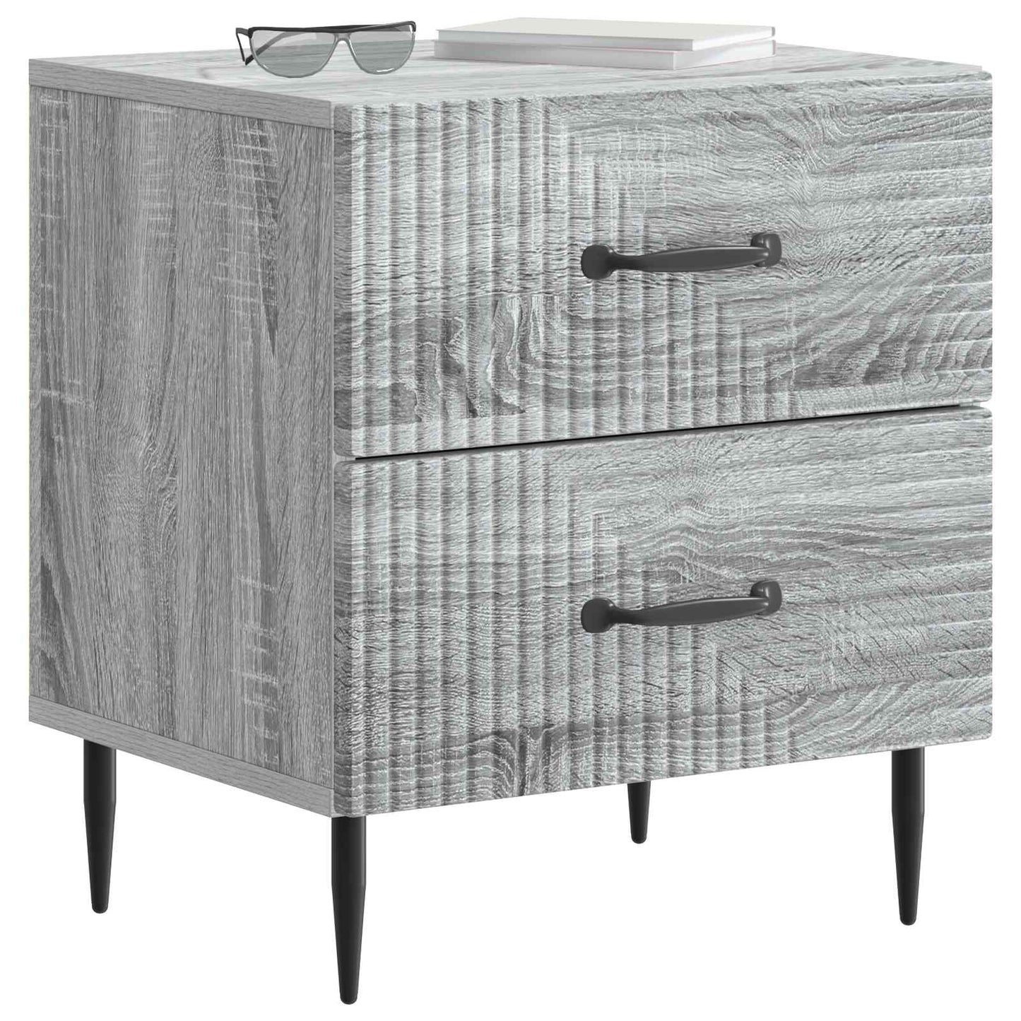 Bedside Cabinet 2 pcs Grey Sonoma 43 x 34.5 x 47.5 cm