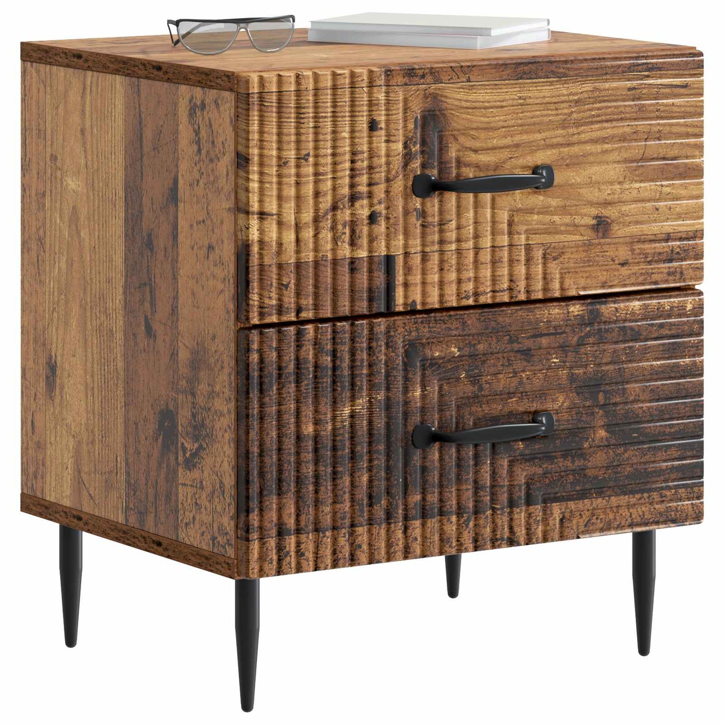 Bedside Cabinet Old Wood 43 x 34.5 x 47.5 cm Engineered Wood