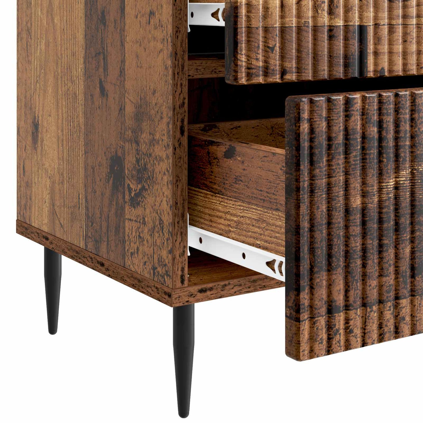 Bedside Cabinet with Drawer 2 pcs Old Wood 43 x 34.5 x 47.5 cm