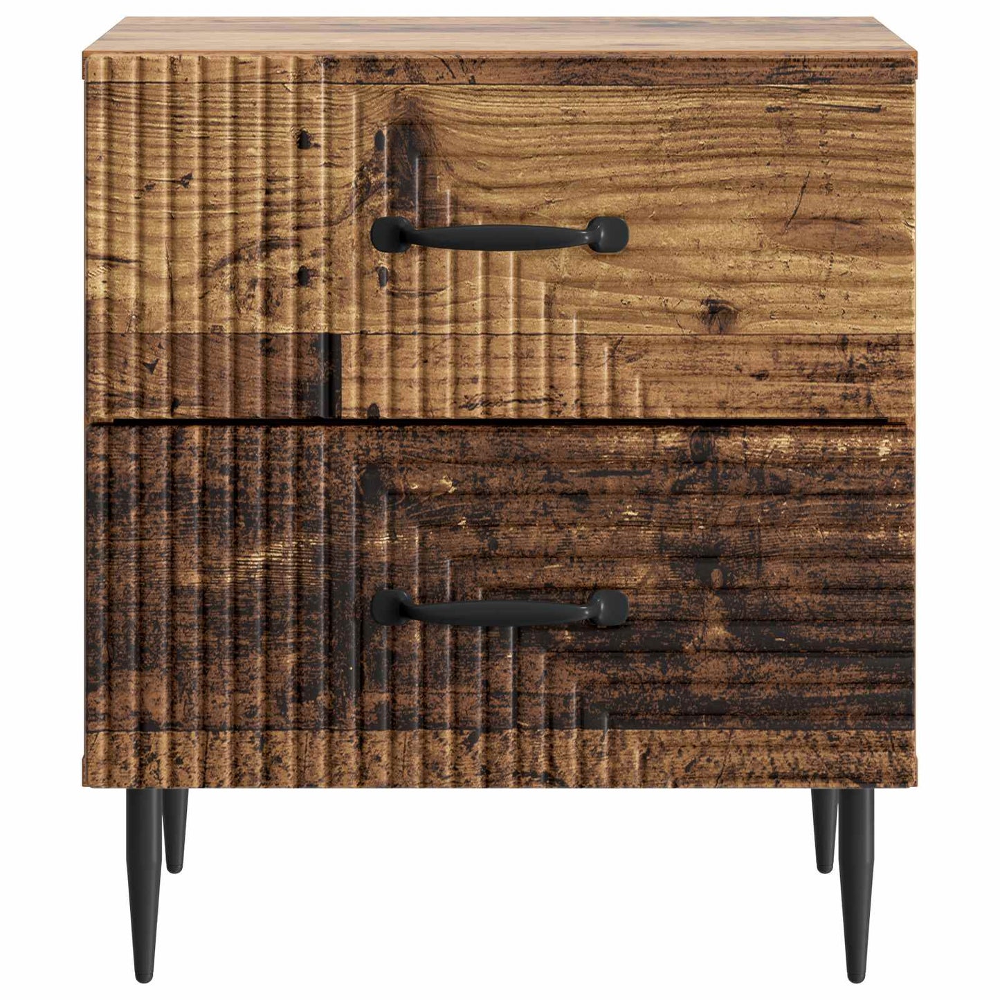 Bedside Cabinet with Drawer 2 pcs Old Wood 43 x 34.5 x 47.5 cm