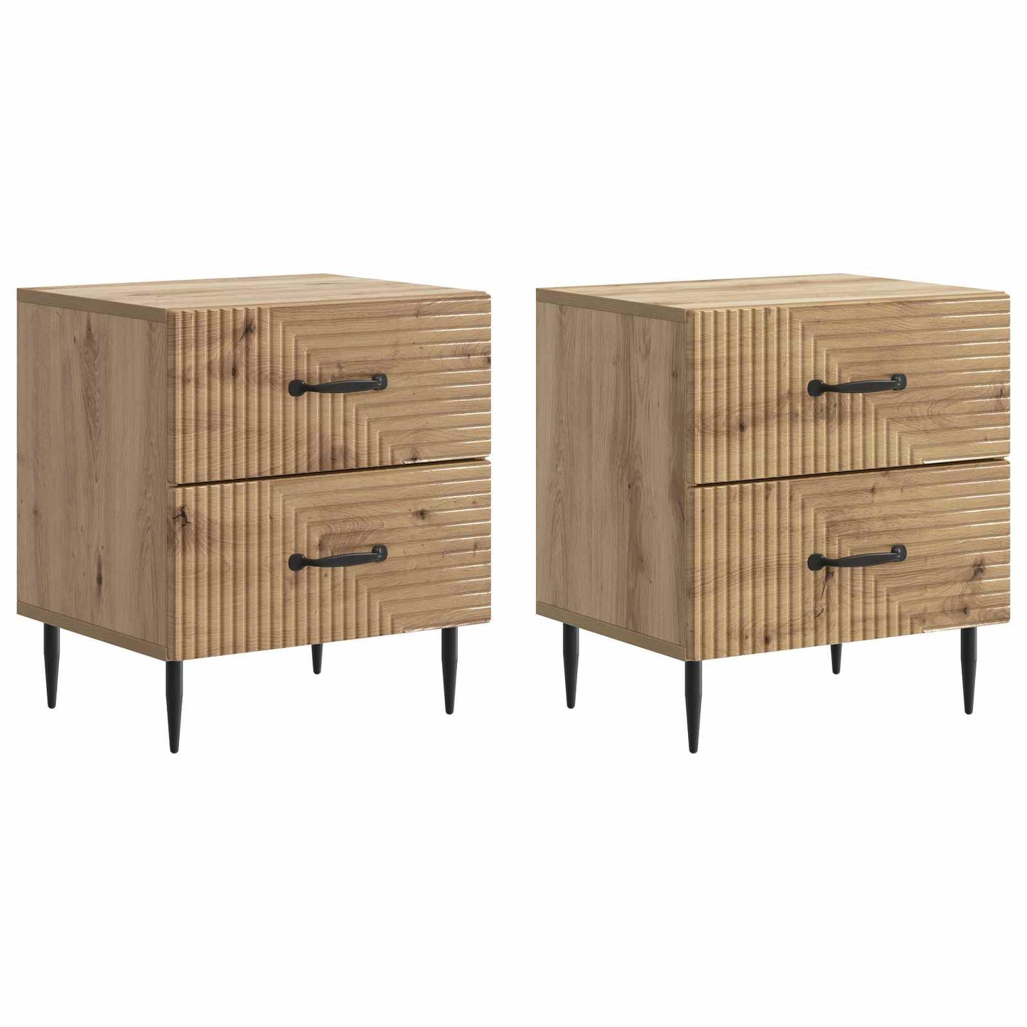Bedside Cabinet 2 pcs Artisan Oak 43 x 34.5 x 47.5 cm