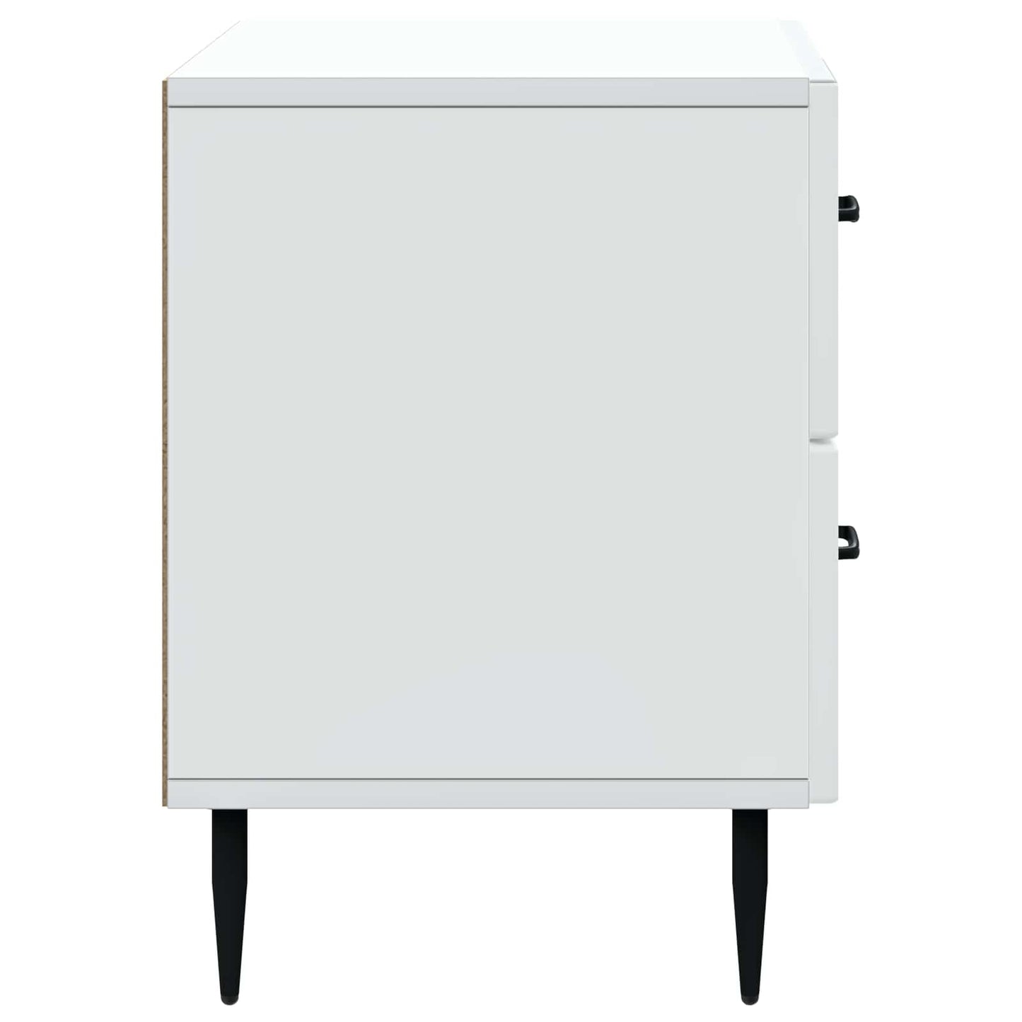 Bedside Cabinet White 62 x 34.5 x 47.5 cm Engineered Wood