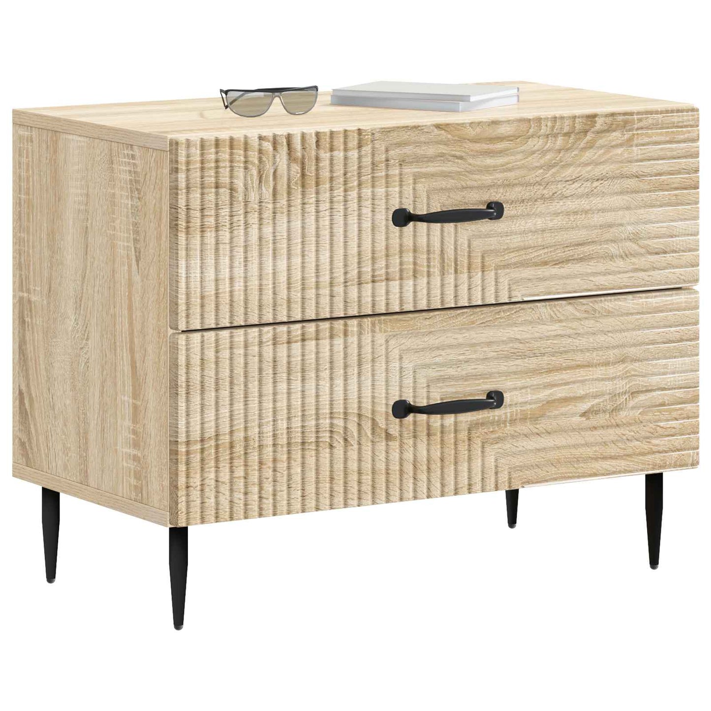 Bedside Cabinet Sonoma Oak 62 x 34.5 x 47.5 cm Engineered Wood