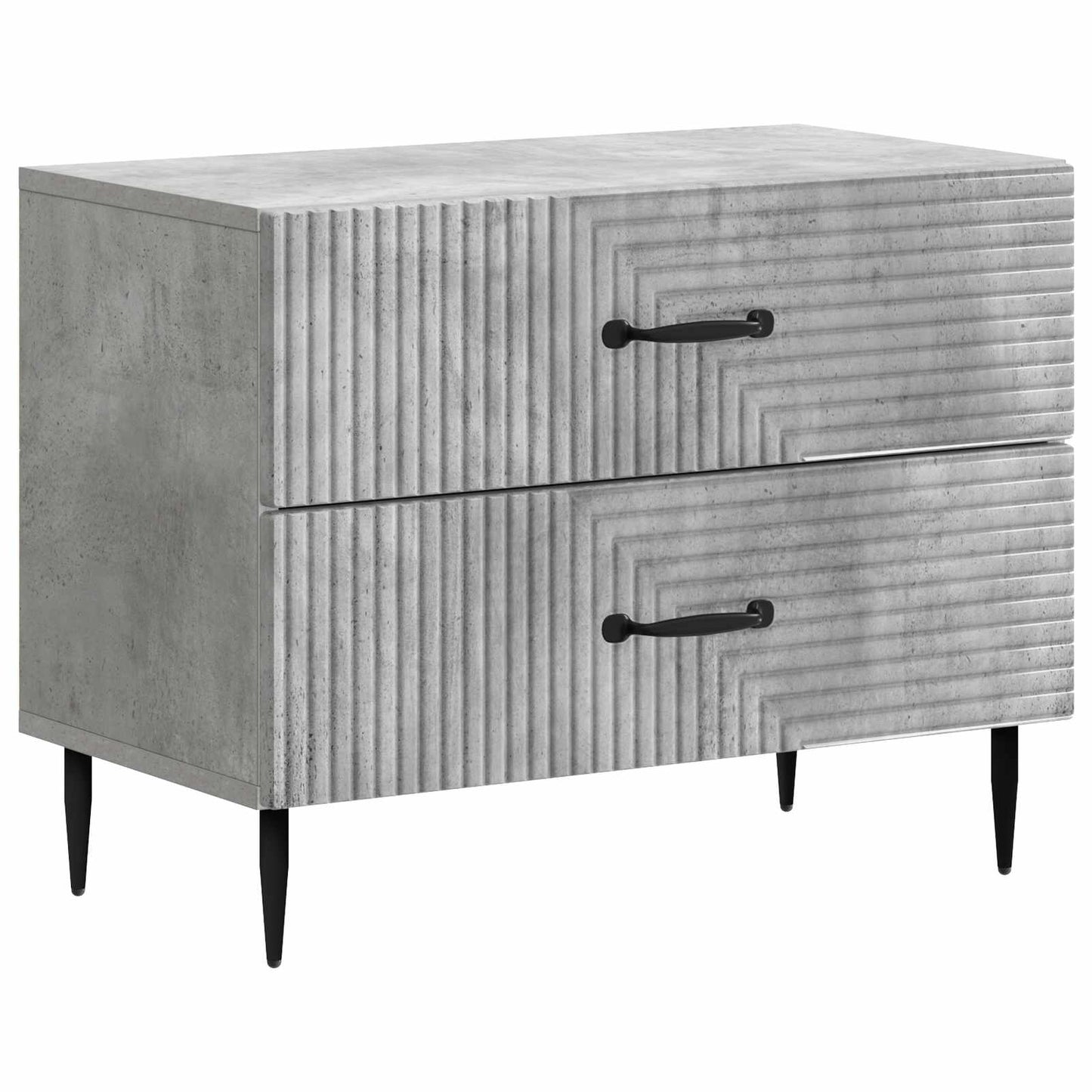 Bedside Cabinet with Drawer Concrete Grey 62 x 34.5 x 47.5 cm