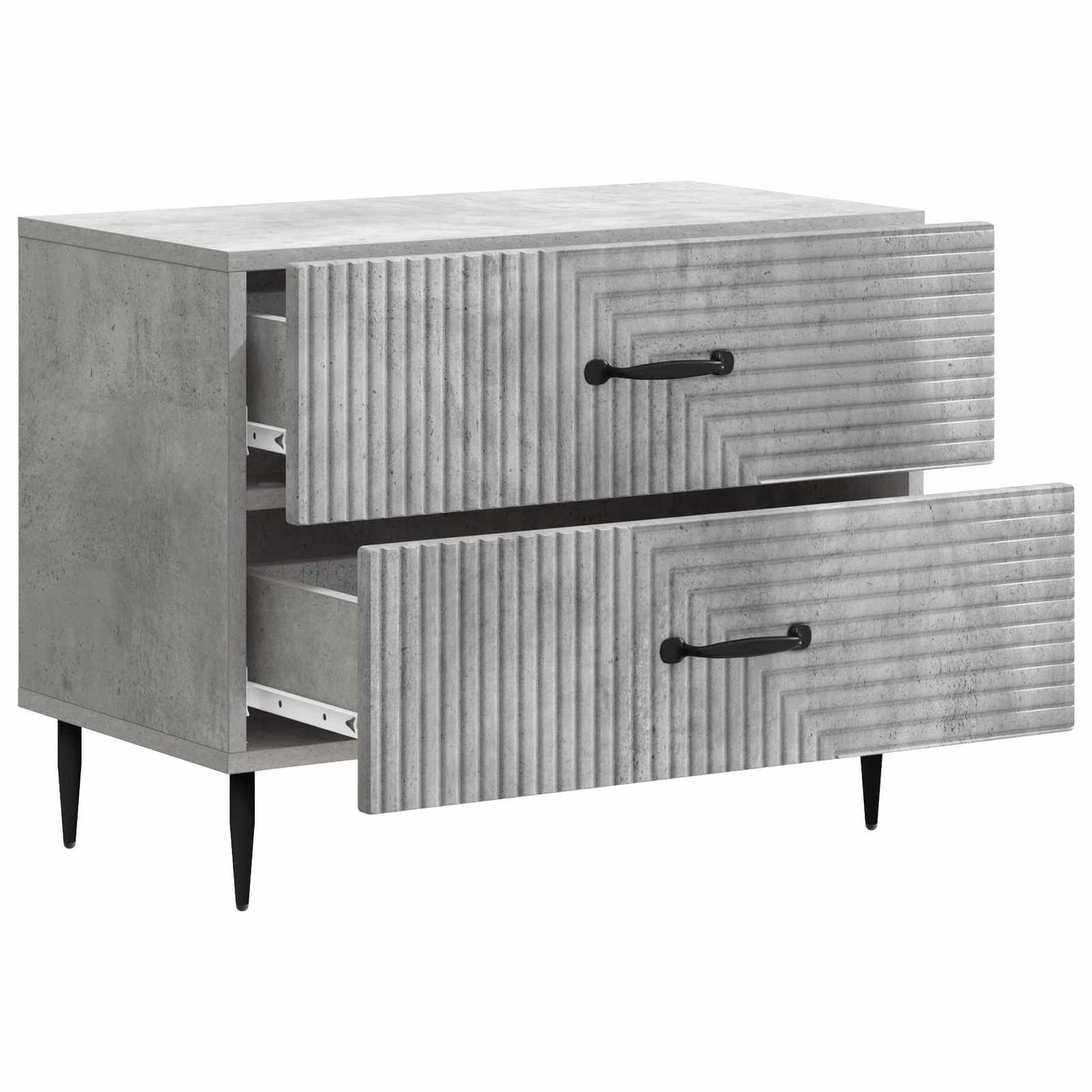 Bedside Cabinet with Drawer Concrete Grey 62 x 34.5 x 47.5 cm