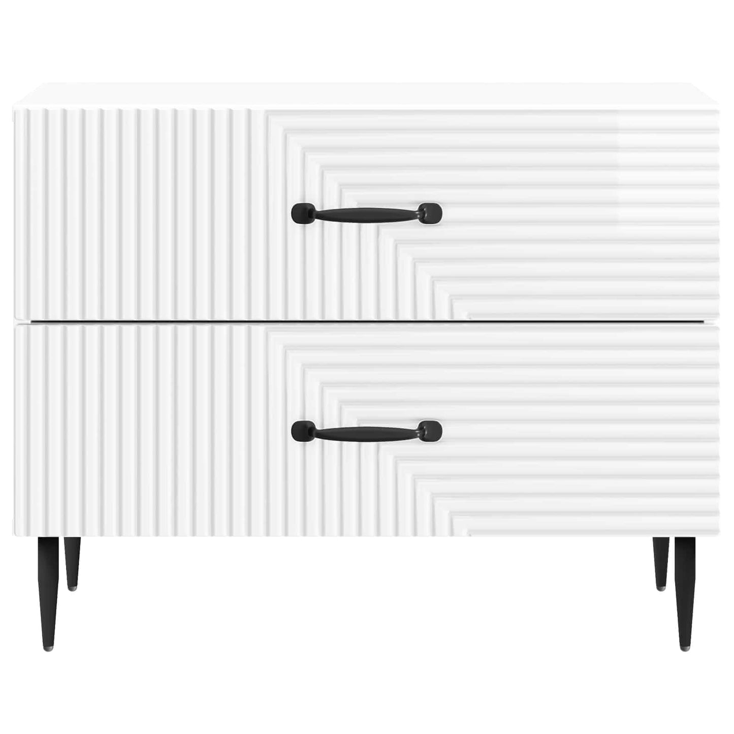 Bedside Cabinet High Gloss White 62 x 34.5 x 47.5 cm