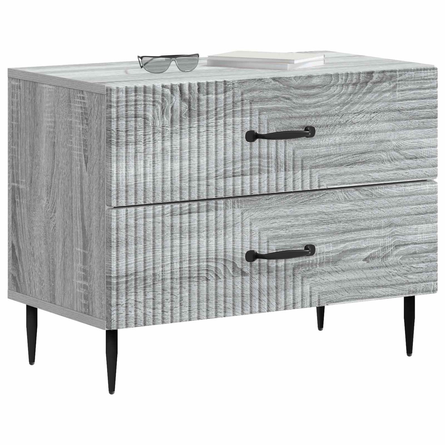 Bedside Cabinet Grey Sonoma 62 x 34.5 x 47.5 cm Engineered Wood