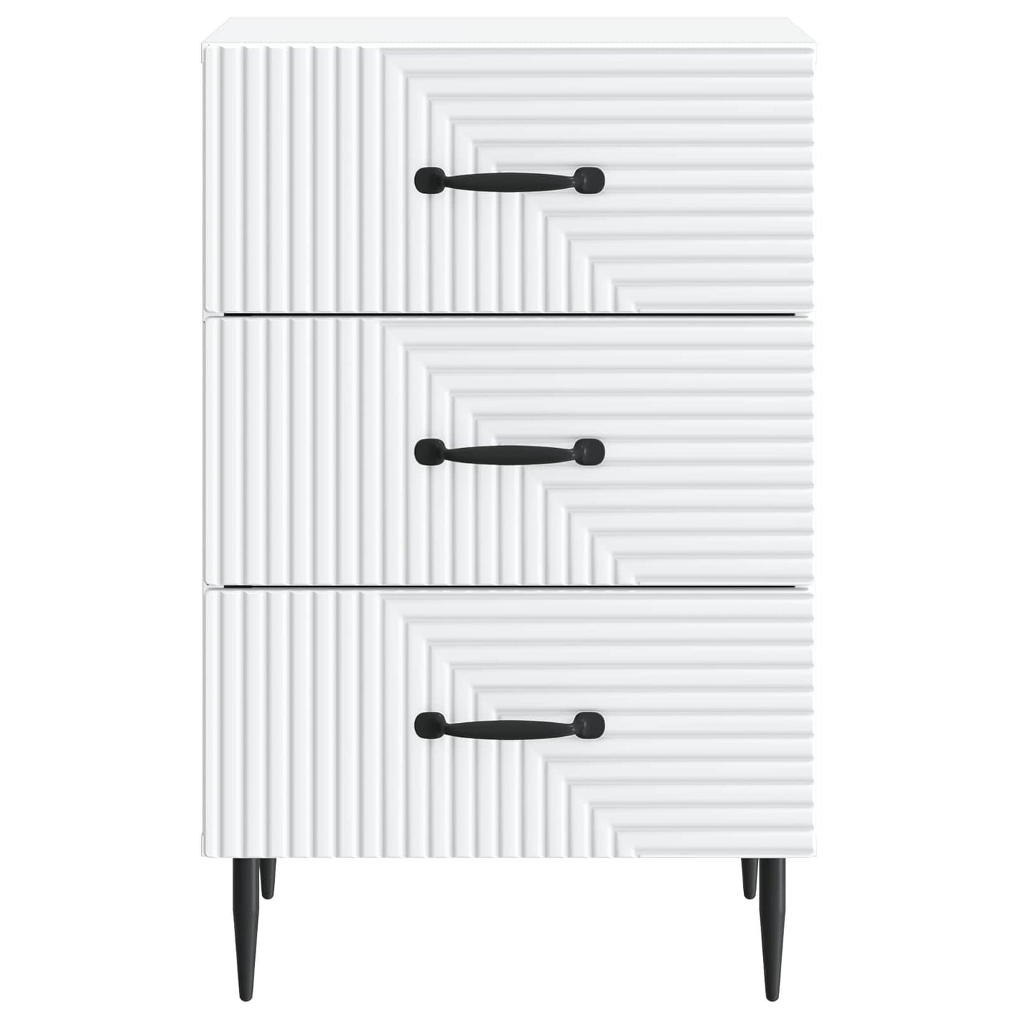Bedside Cabinet White 43 x 41 x 66.5 cm Engineered Wood