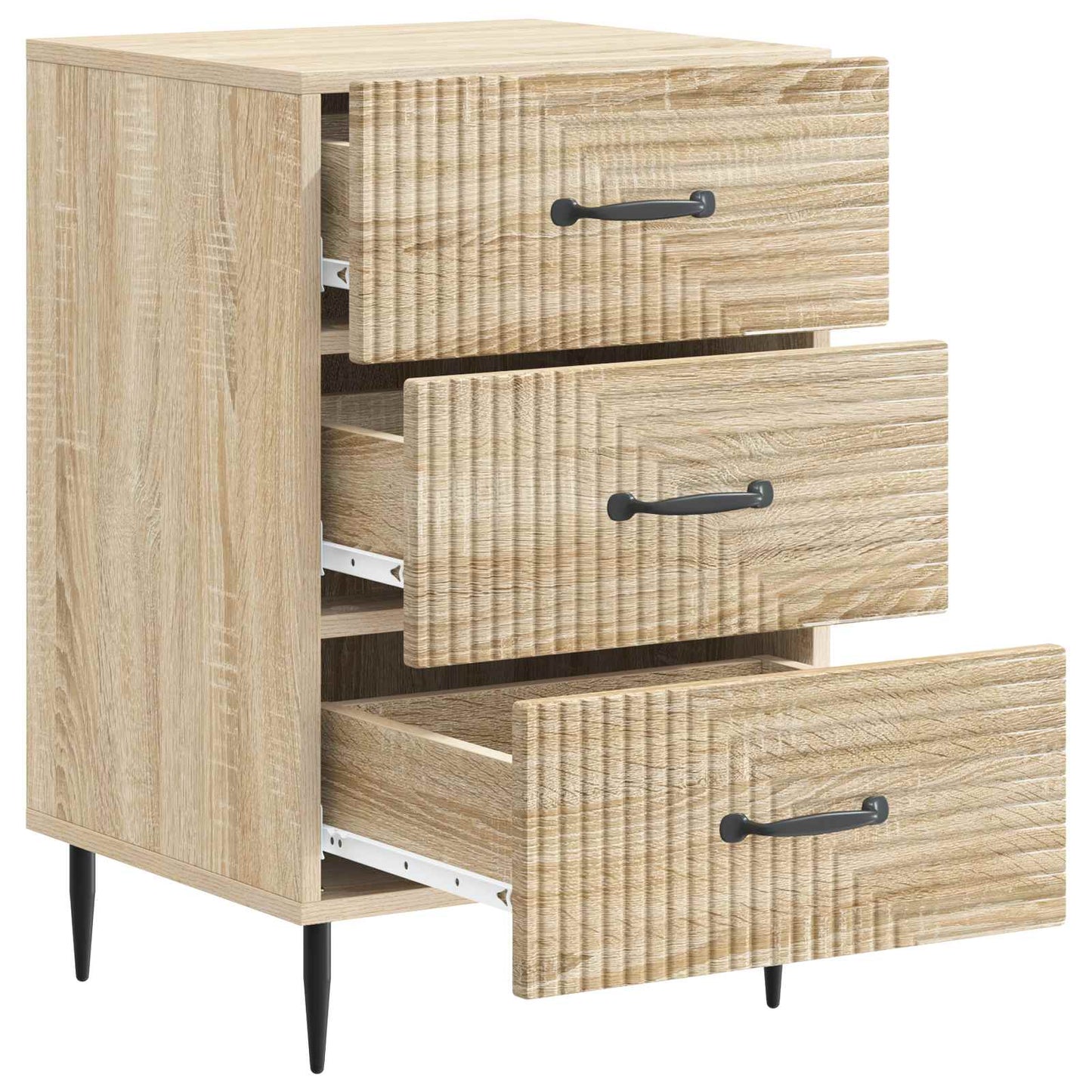 Bedside Cabinet Sonoma Oak 43 x 41 x 66.5 cm Engineered Wood