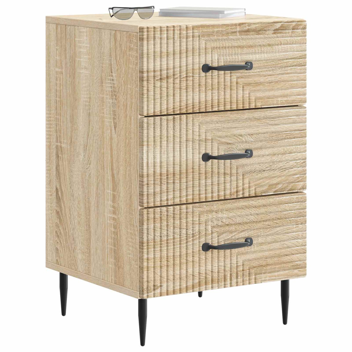 Bedside Cabinet Sonoma Oak 43 x 41 x 66.5 cm Engineered Wood