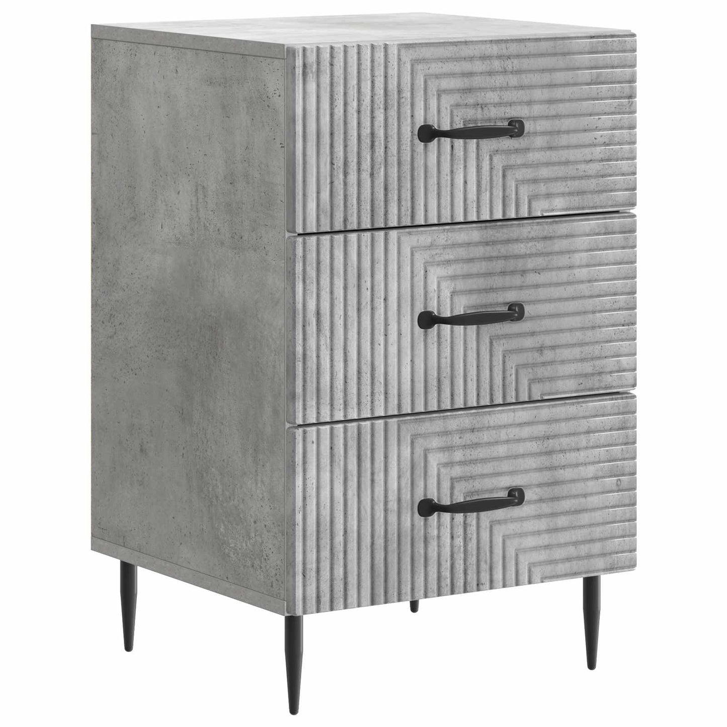 Bedside Cabinet Concrete Grey 43 x 41 x 66.5 cm Engineered Wood