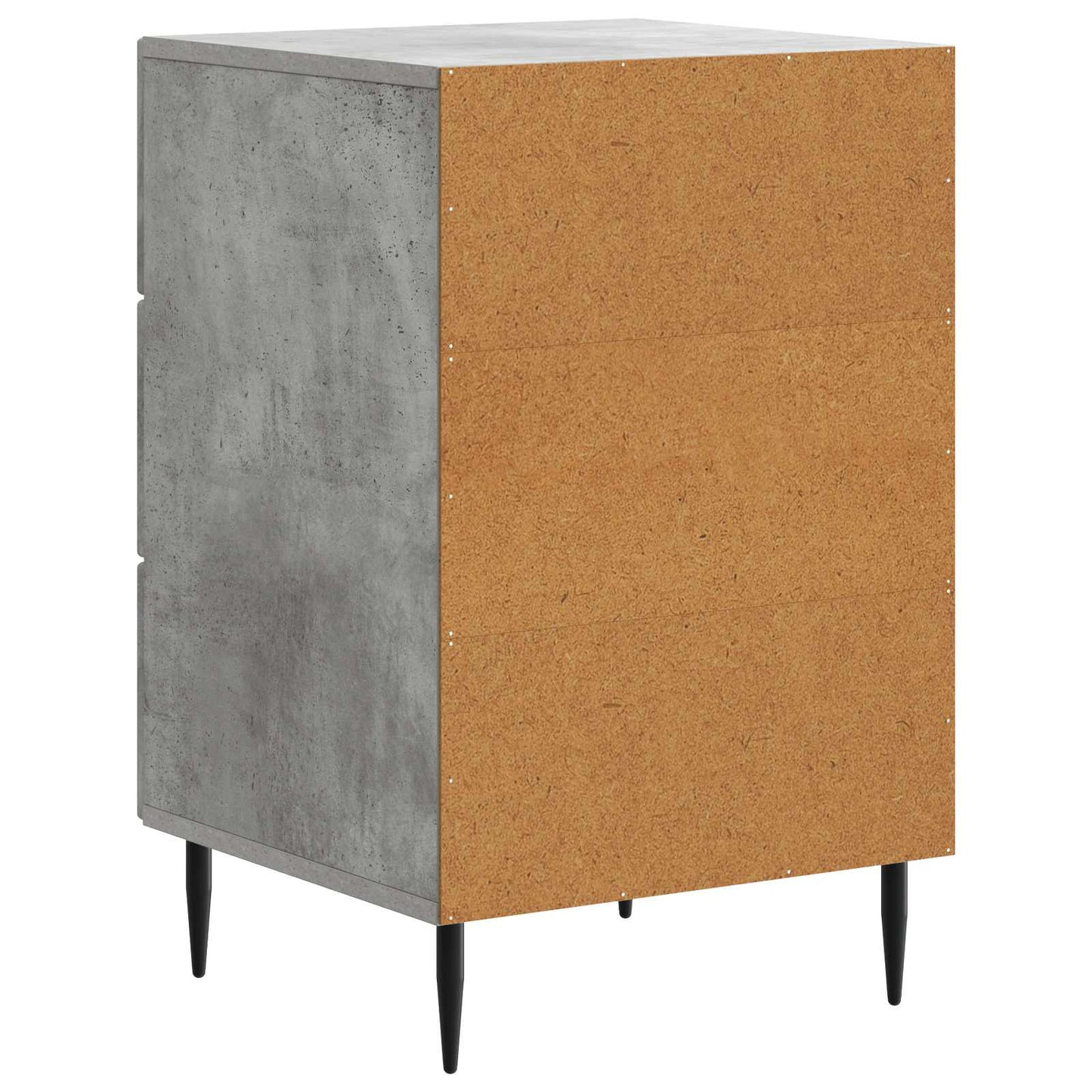Bedside Cabinet Concrete Grey 43 x 41 x 66.5 cm Engineered Wood