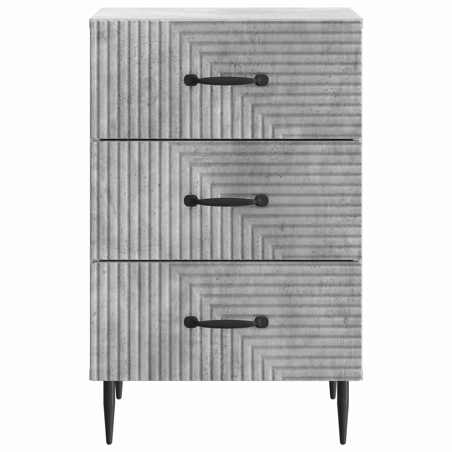 Bedside Cabinet Concrete Grey 43 x 41 x 66.5 cm Engineered Wood