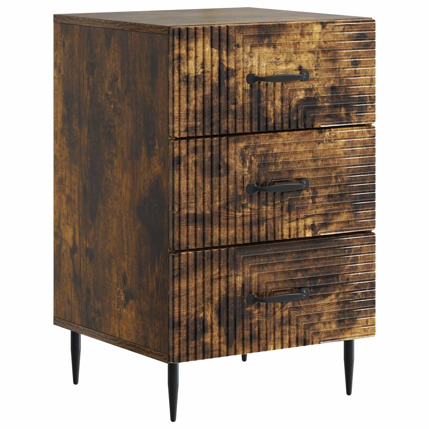 Bedside Cabinet Smoked Oak 43 x 41 x 66.5 cm Engineered Wood