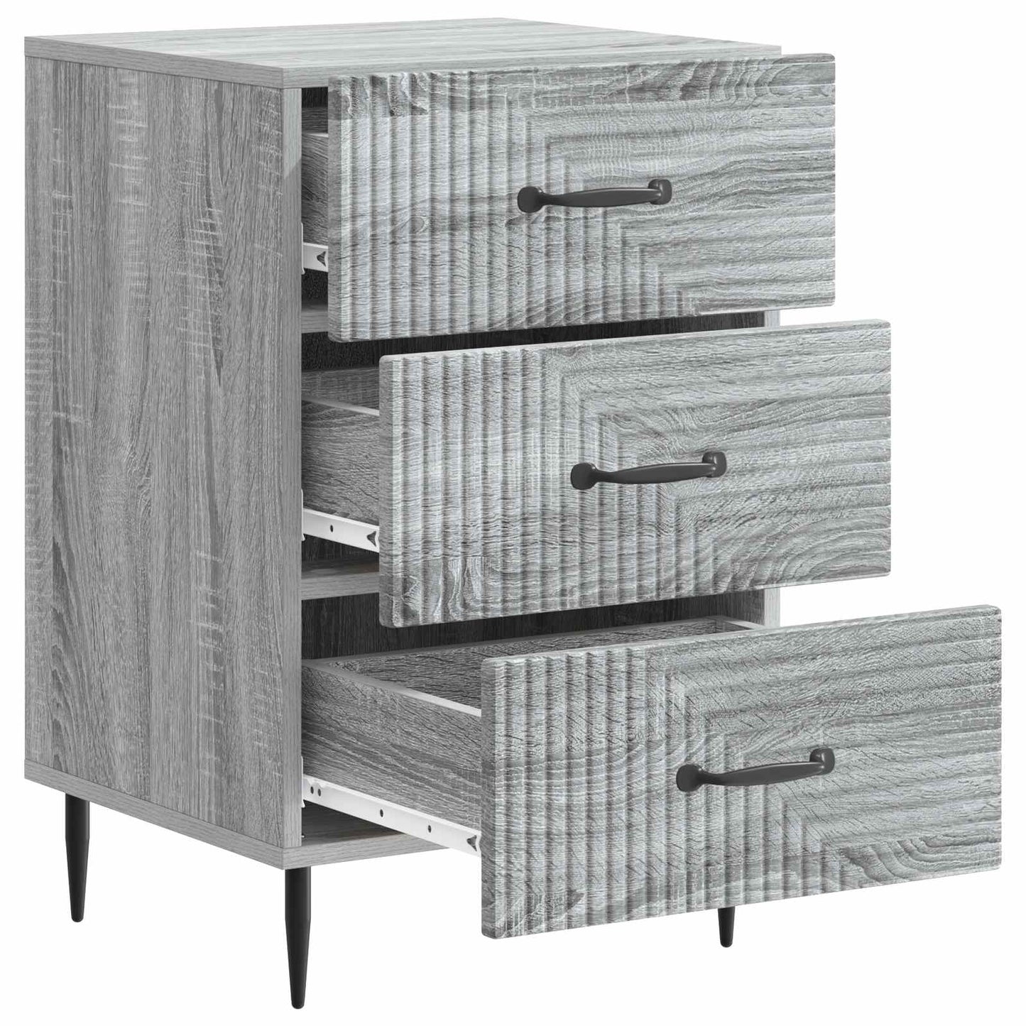 Bedside Cabinet Grey Sonoma 43 x 41 x 66.5 cm Engineered Wood