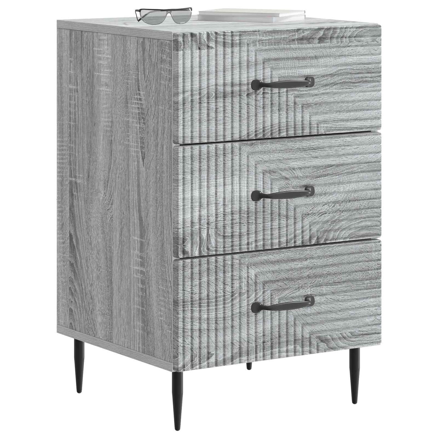 Bedside Cabinet Grey Sonoma 43 x 41 x 66.5 cm Engineered Wood