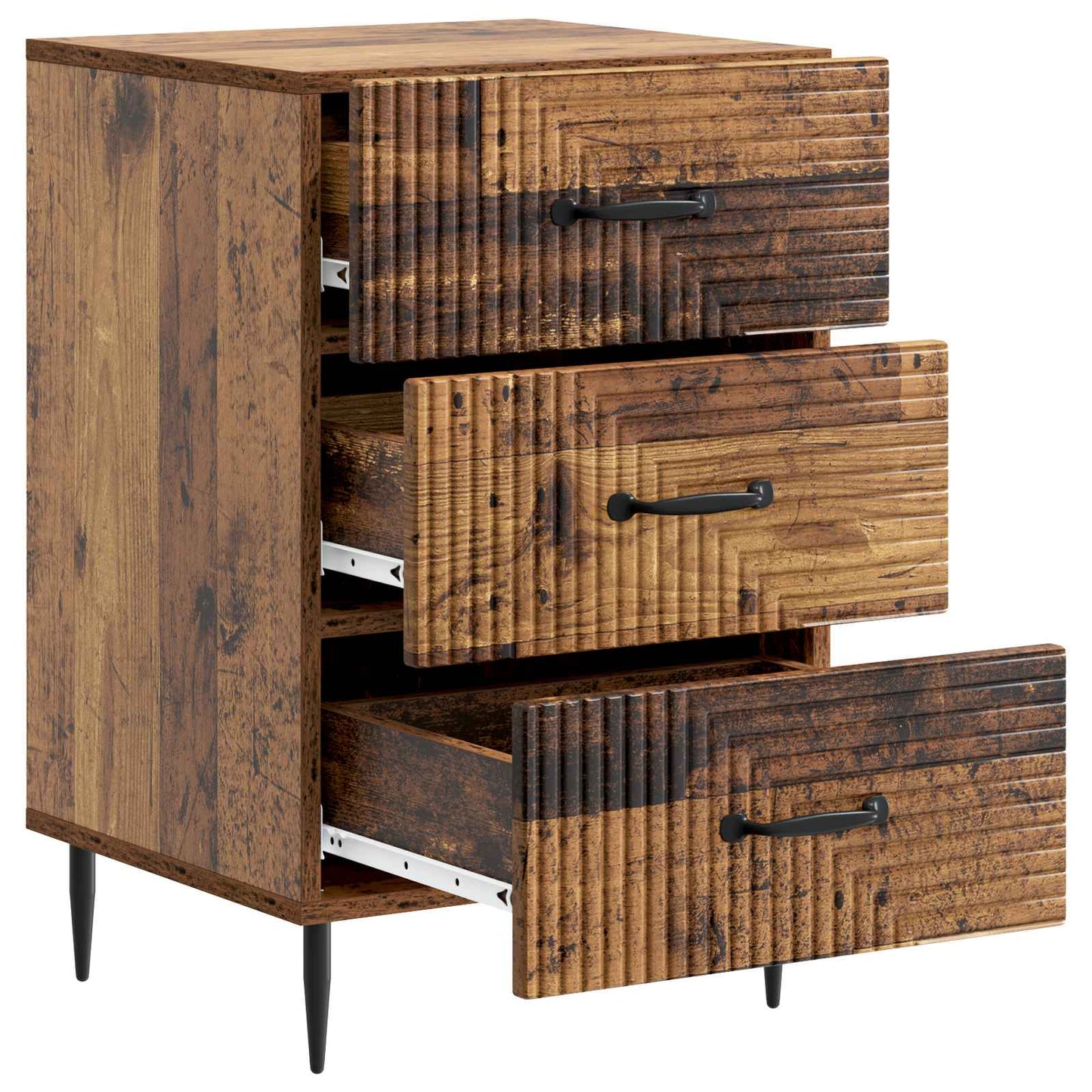Bedside Cabinet Old Wood 43 x 41 x 66.5 cm Engineered Wood