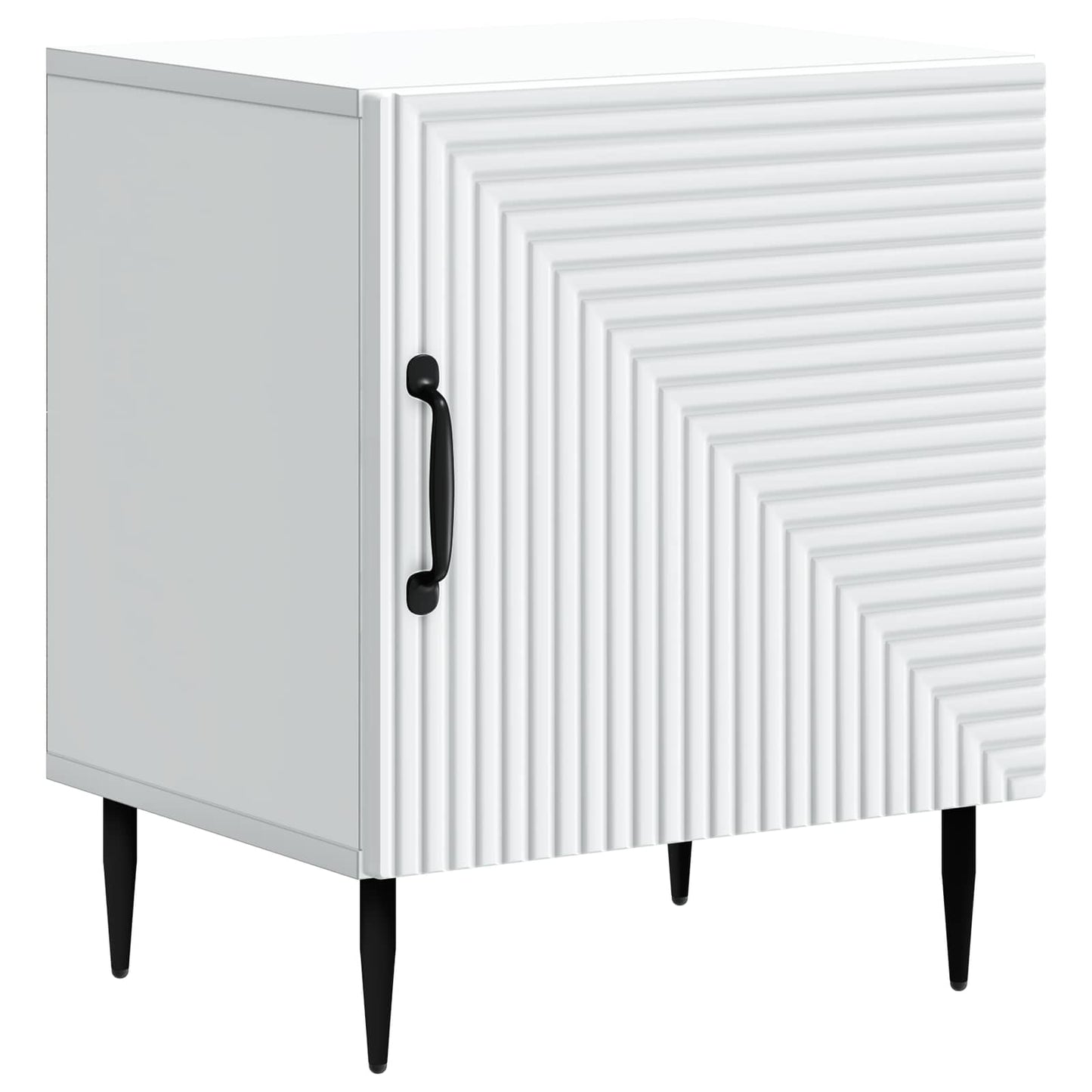 Bedside Cabinet White 43 x 34.5 x 50 cm Engineered Wood