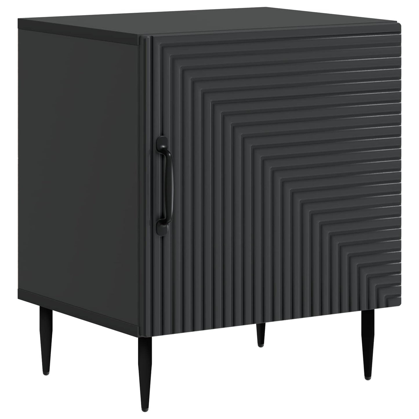 Bedside Cabinet Black 43 x 34.5 x 50 cm Engineered Wood
