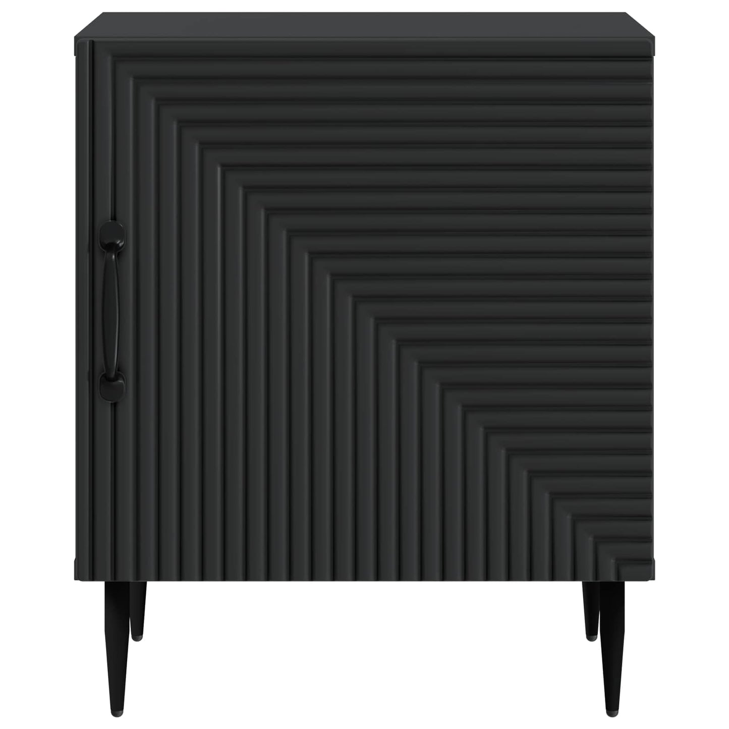 Bedside Cabinet Black 43 x 34.5 x 50 cm Engineered Wood