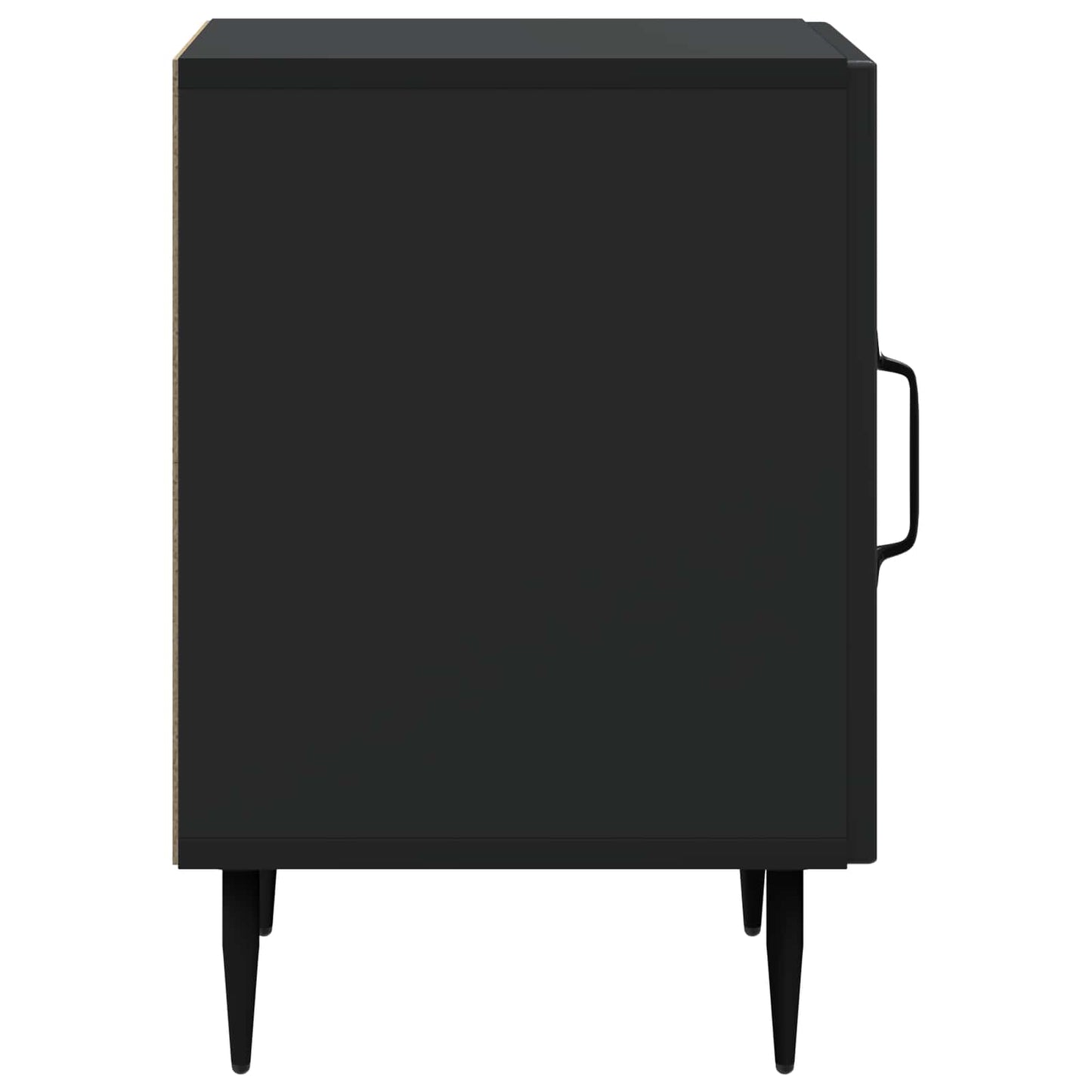 Bedside Cabinet Black 43 x 34.5 x 50 cm Engineered Wood