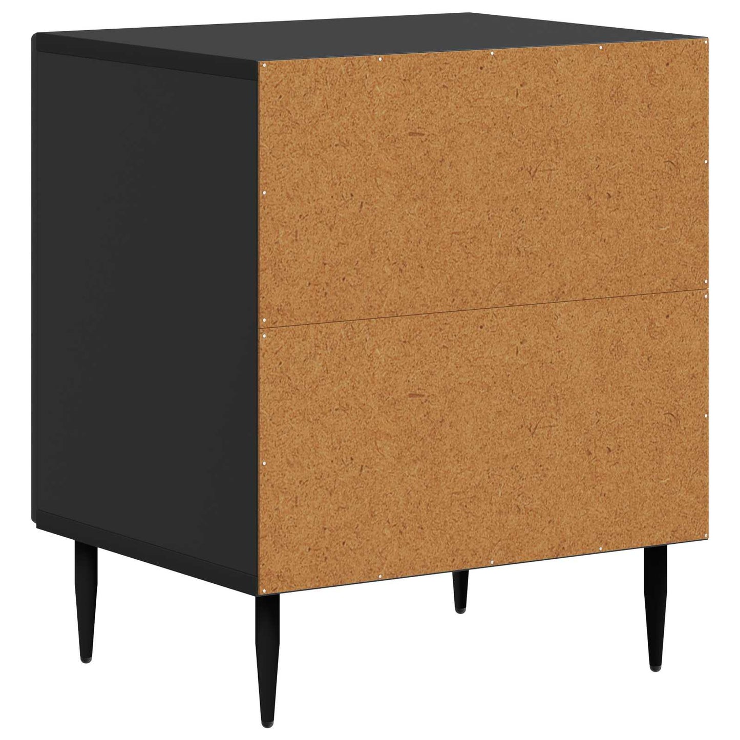 Bedside Cabinet 2 pcs Black 43 x 34.5 x 50 cm Engineered Wood