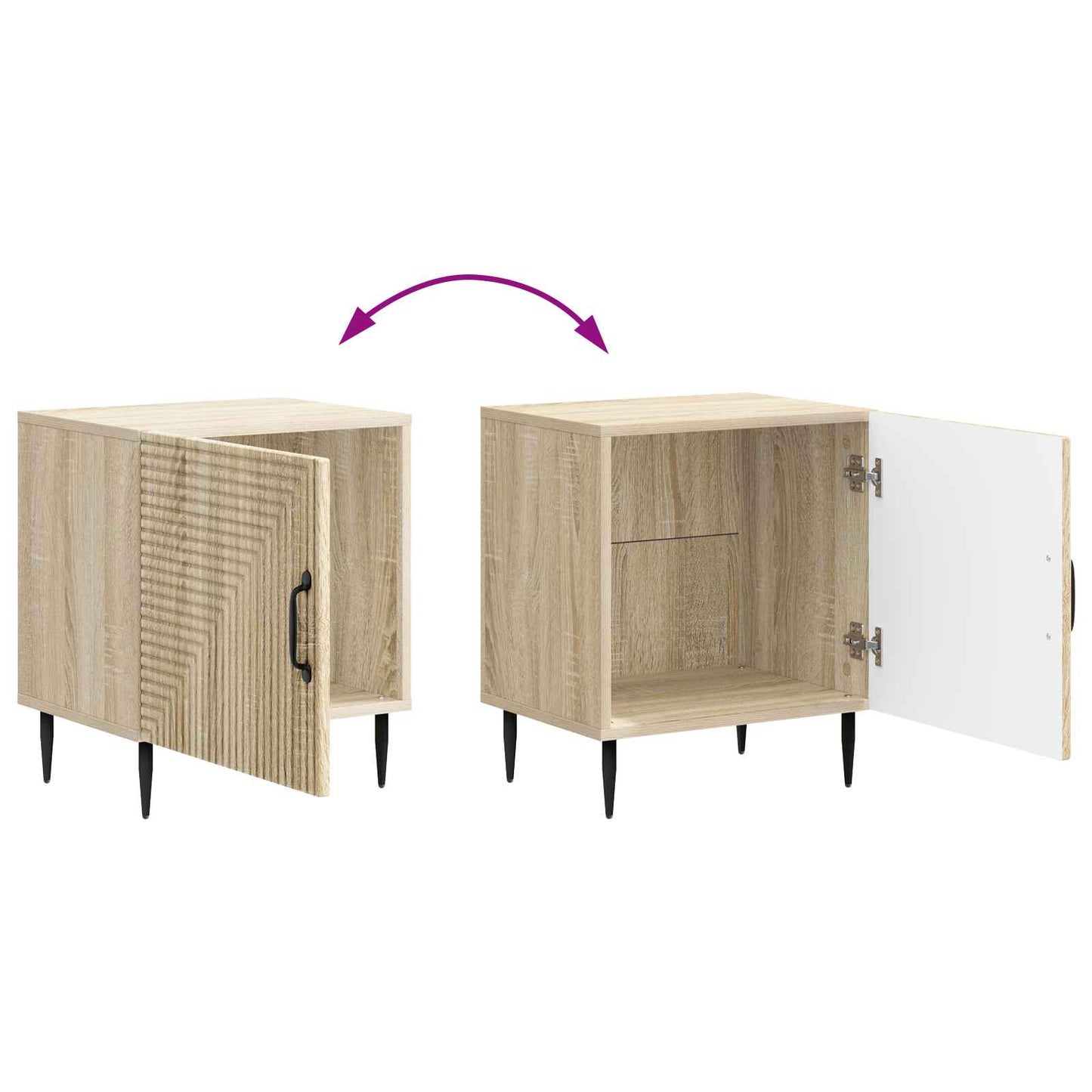 Bedside Cabinet 2 pcs Sonoma Oak 43 x 34.5 x 50 cm