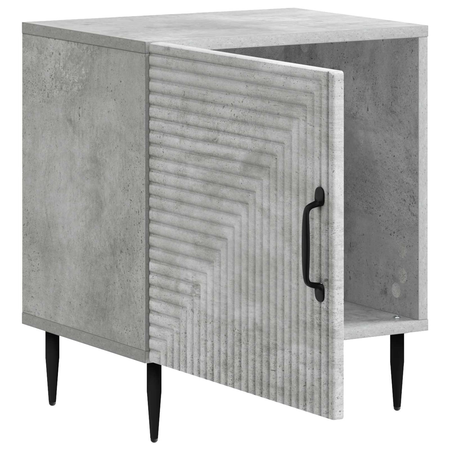 Bedside Cabinet Concrete Grey 43 x 34.5 x 50 cm Engineered Wood