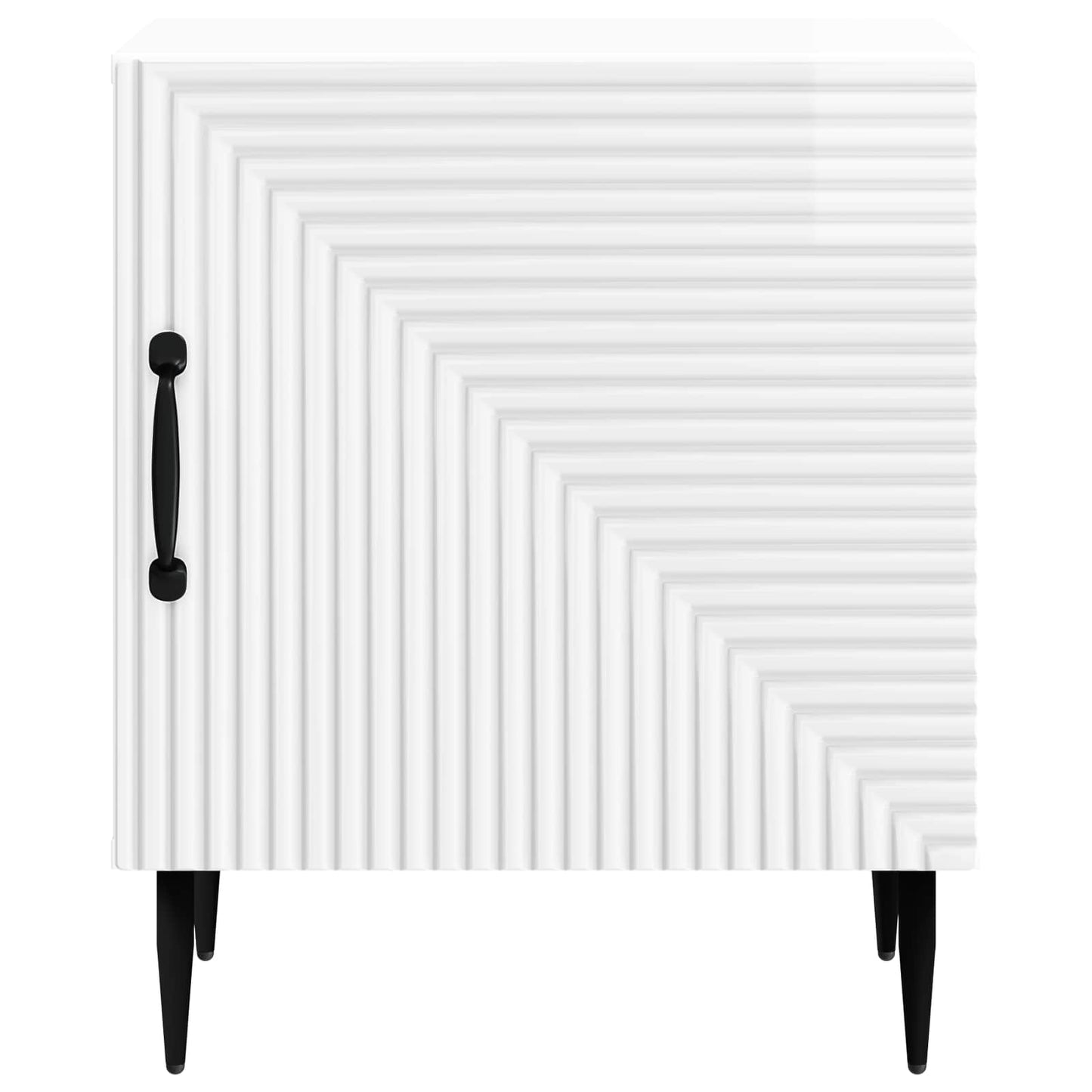 Bedside Cabinet High Gloss White 43 x 34.5 x 50 cm