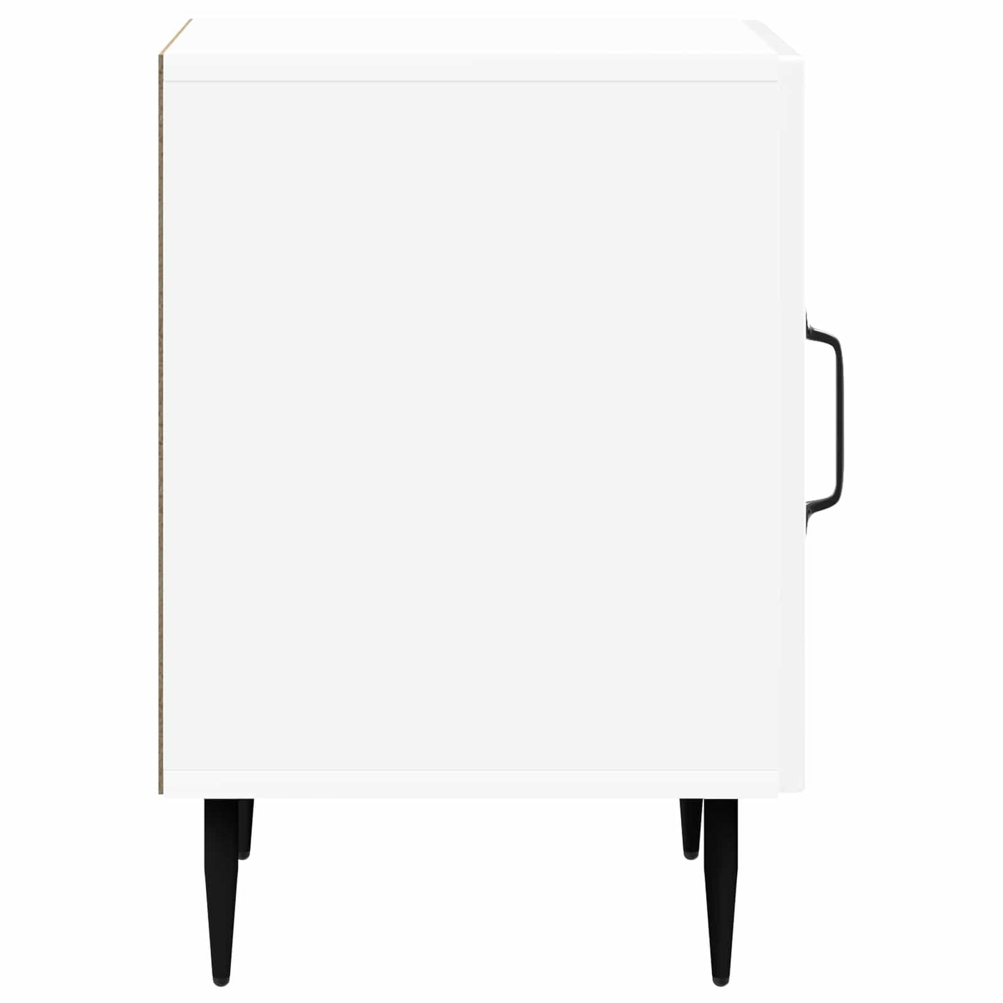 Bedside Cabinet High Gloss White 43 x 34.5 x 50 cm